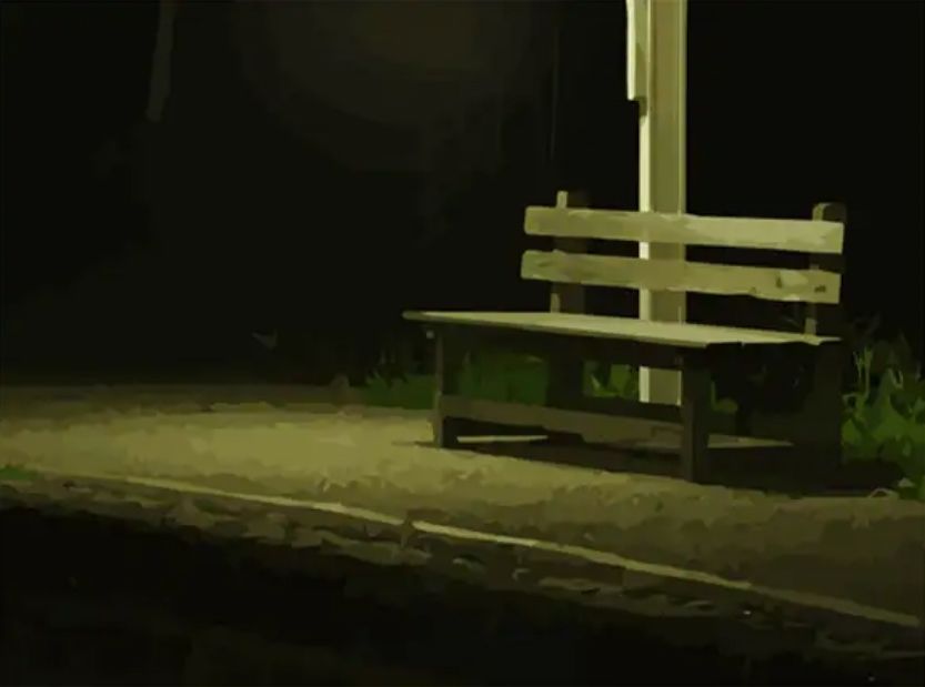 サンプル画像2:無人駅のベンチに座って一人で飲む缶ジュース 至福のひととき(ブルーメトロ) [d_215002]