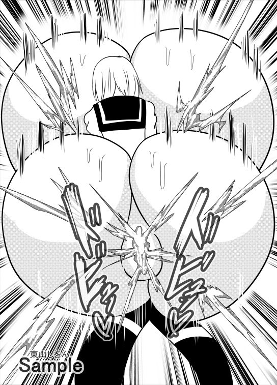 サンプル画像3:爆乳美女にしがみつきパイズリ交尾！乳内射精伝説腰ヘコファック学園06(東山しをん) [d_217911]