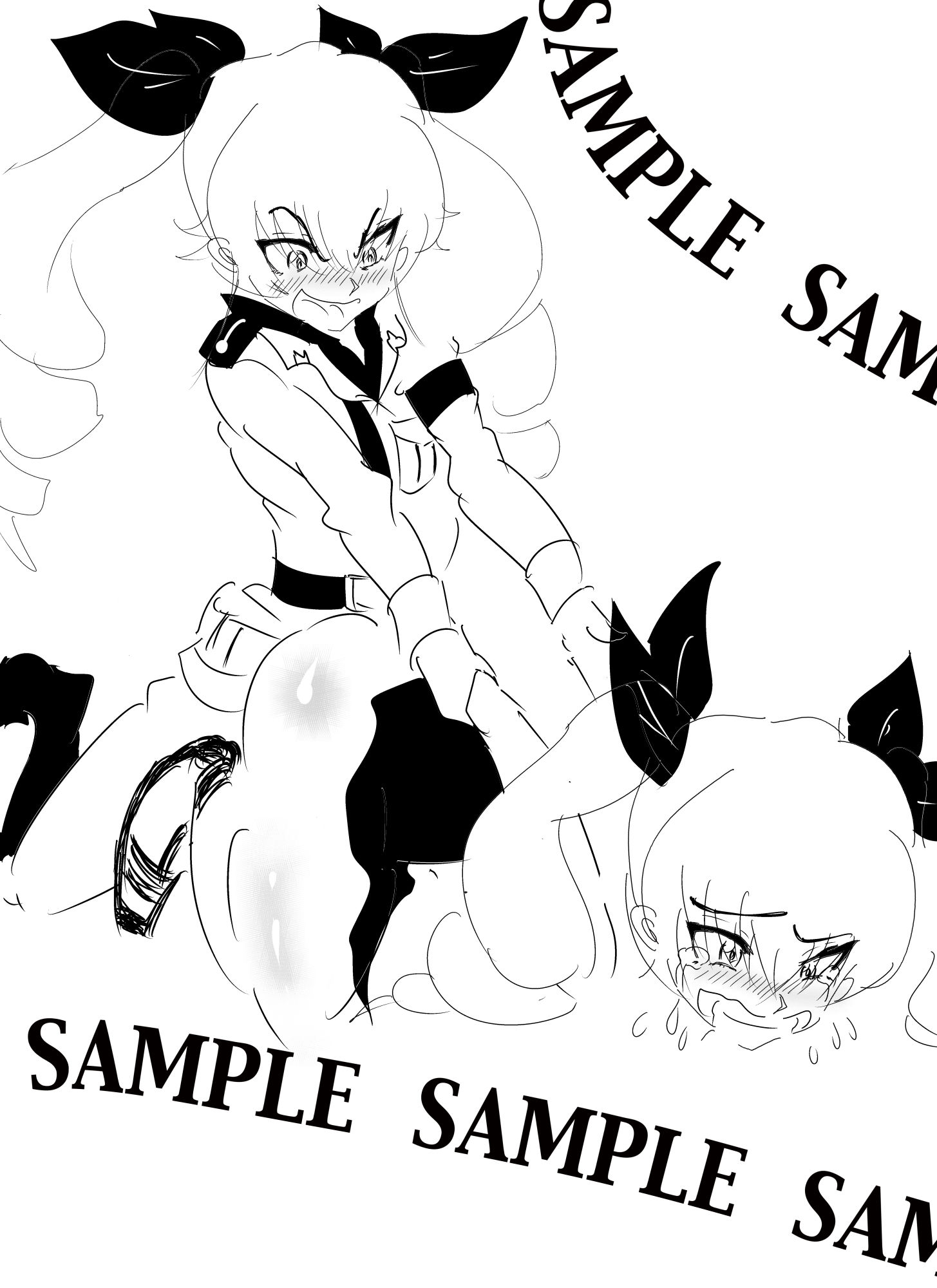 サンプル画像1:某戦車アニメのメス〇キ（？）ロリビッチが Hなことをしあうだけの話(ドッペルレズ) [d_224258]