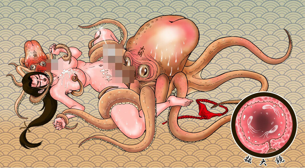 サンプル画像1:MONSTER OCTOPAS AND AMA DIVER(猫岡寺シコル) [d_226543]