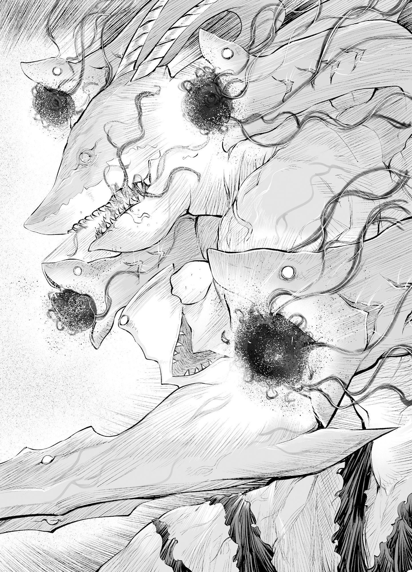 サンプル画像3:令和サメ人間シリーズ 黒いキーボルカ＆ソフィア対超ソフィア ダブルパック(ウツテンカイ) [d_228311]