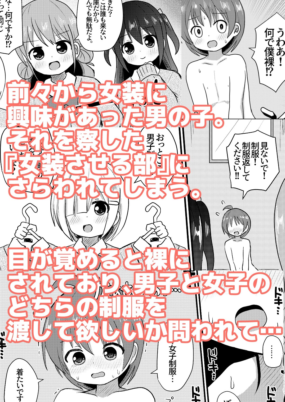 サンプル画像2:男の子さらって女装させる部 〜女装に興味ある男の子に女装させよう！〜(さがみおきば) [d_228907]