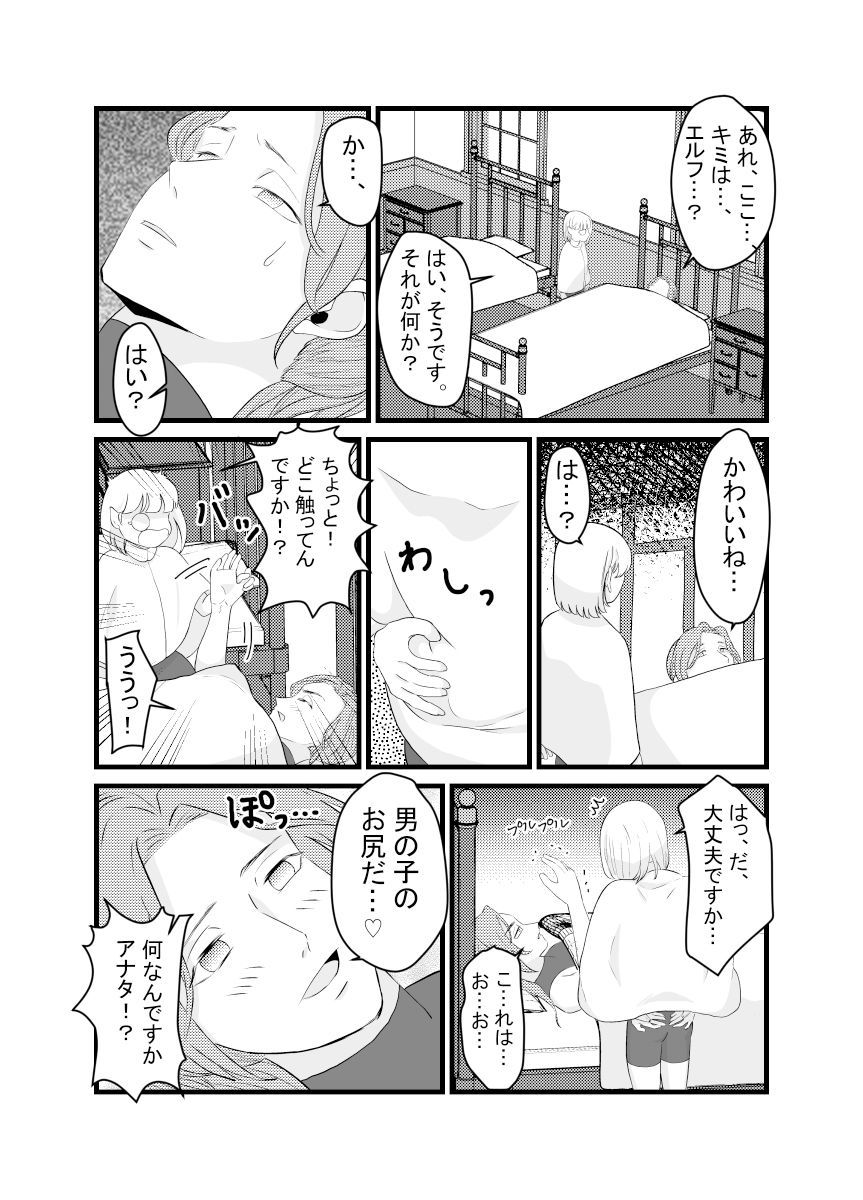 サンプル画像3:エルフくんと俺の話(てとらぽっとめろんてぃー) [d_230060]