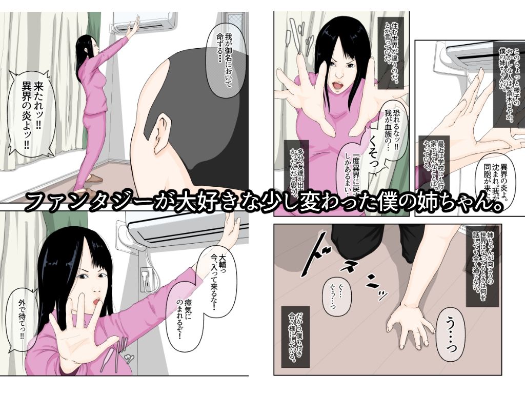 サンプル画像1:性に対して無頓着な厨二病の姉と契約の為にセックスした話(橙式部) [d_230388]