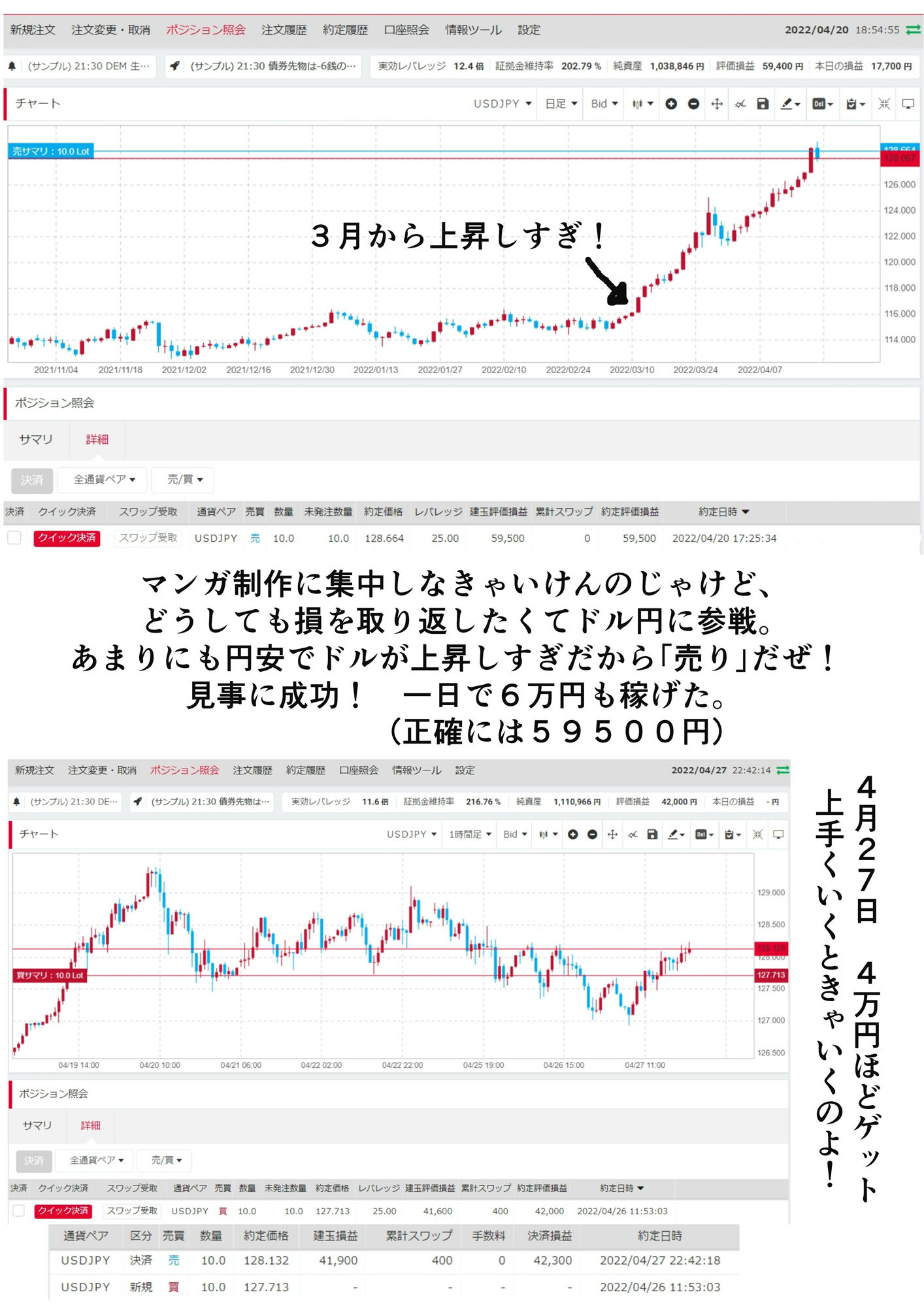 サンプル画像4:同人絵日記2 同人作家がFX＆制作状況説明(GGカプロッティ) [d_233204]