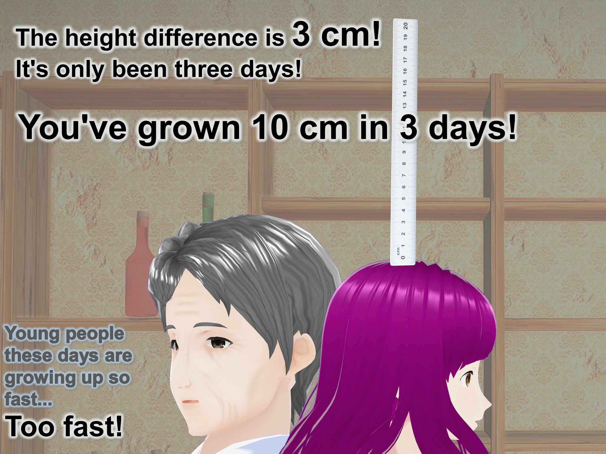 サンプル画像2:Outgrowing only girls， Overtake boys， Growth sound in the cafe(女子成長クラブ) [d_234094]