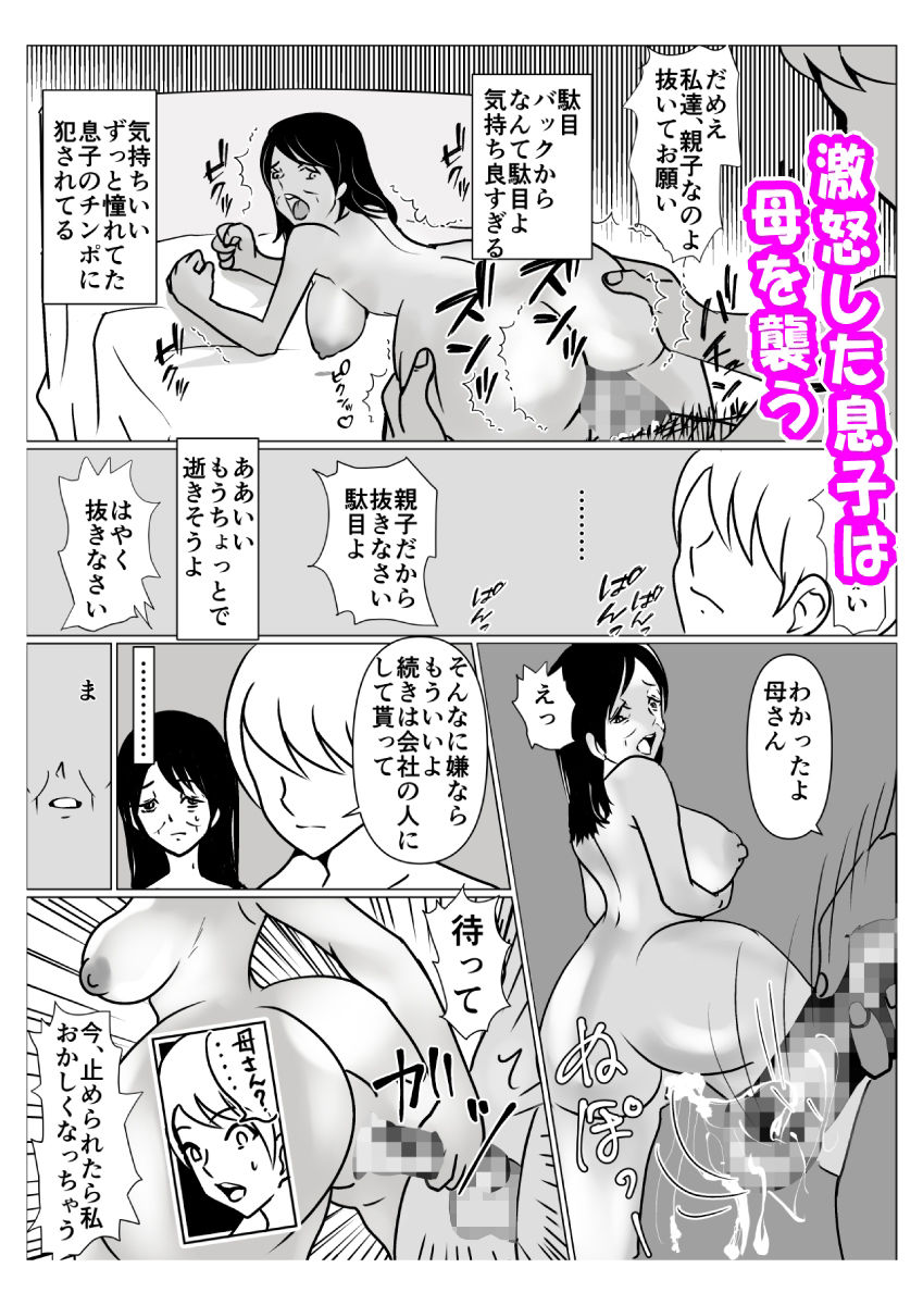 サンプル画像4:母さんの膣が痙攣してペニスが抜けないので中に出した話(春画太郎) [d_236563]