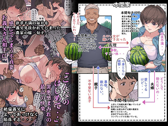 サンプル画像1:農家の嫁と絶倫義父〜嫁いだ先で待っていたのは手取り足取り種付け調教される日々でした〜(よもだよも) [d_237199]