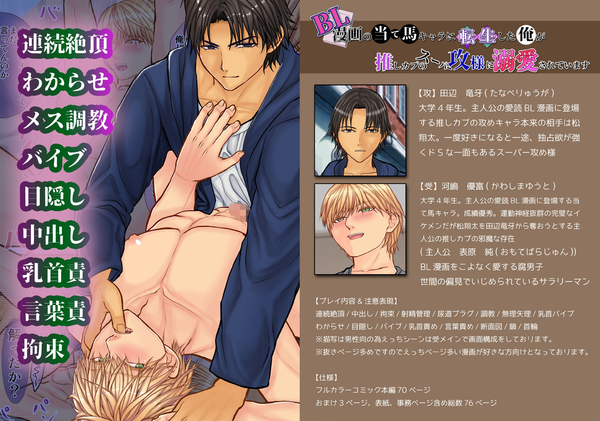 BL漫画の当て馬キャラに転生した俺が推しカプのスーパー攻様に溺愛されています