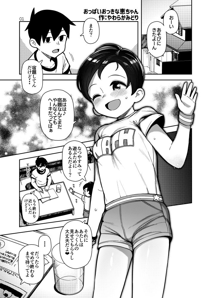 サンプル画像1:おっぱいおっきな恵ちゃん(まんまるほっぺ) [d_240992]
