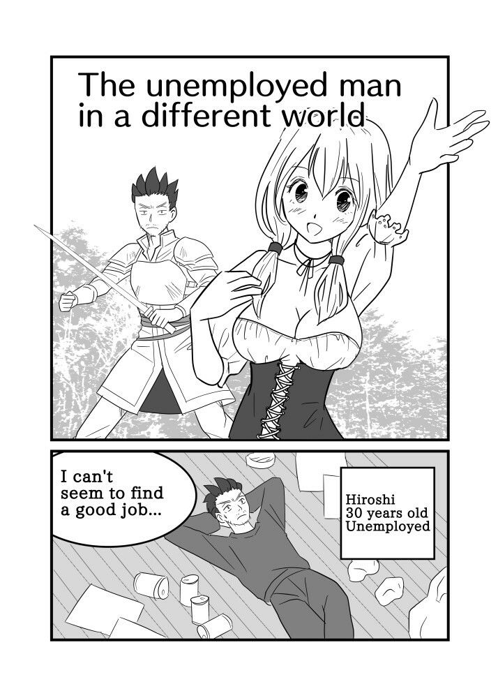 サンプル画像1:The unemployed man in a different world(たからじま) [d_244172]