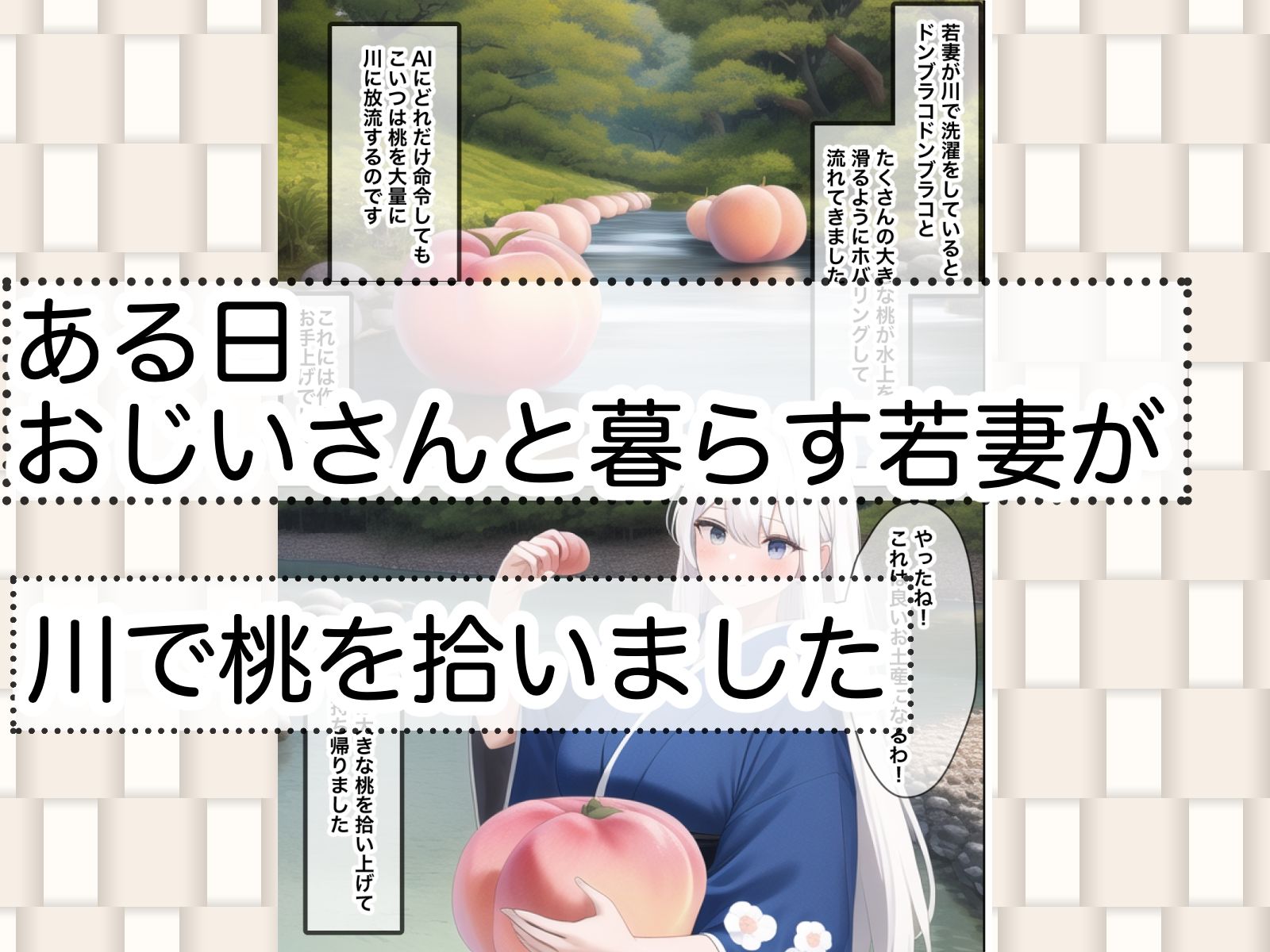 サンプル画像2:AI-人工知能-に桃太郎描かせてみたらヤバすぎた(マカポ本舗) [d_245274]