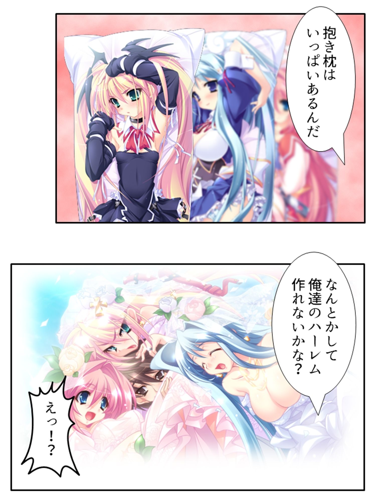 サンプル画像3:俺の彼女は抱き枕！？ 次元を超えた推し愛ハーレム 2巻(あまからや) [d_248602]