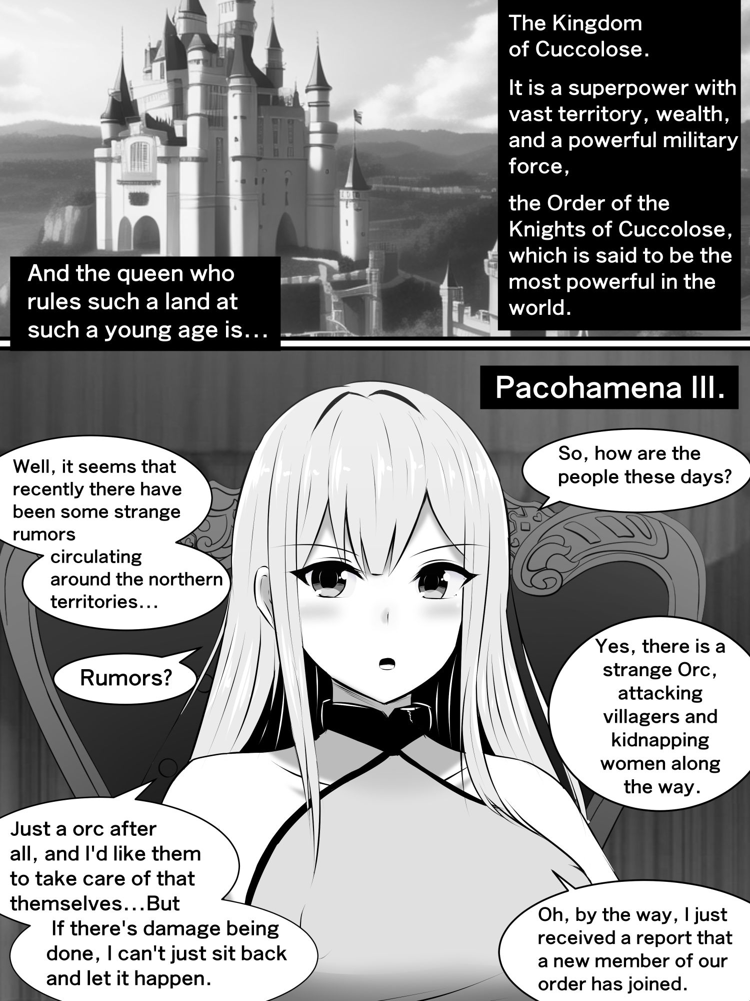 サンプル画像6:クッコローセ女騎士団VS謎の種付けオークおじさん！（JP/EN）(さざめき通り) [d_249246]