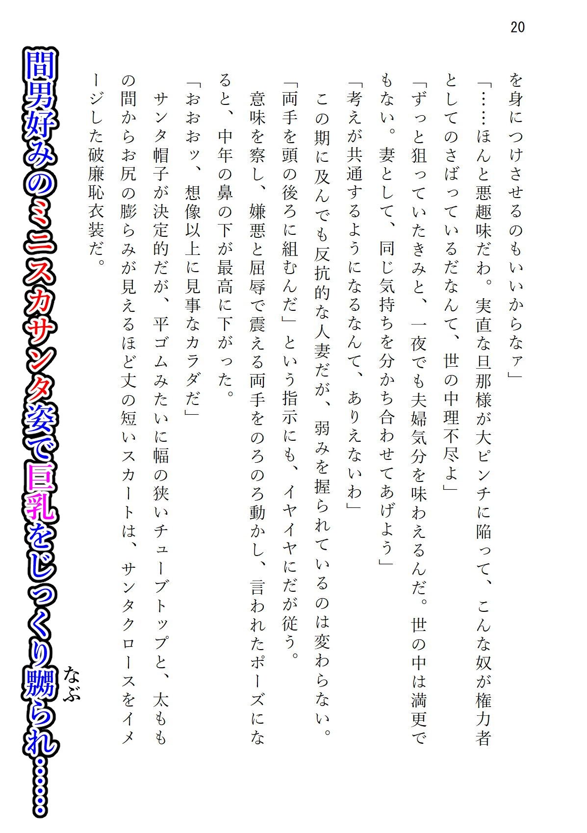 サンプル画像2:気の強い美妻 ゲス重役とのホワイトクリスマス(夜山の休憩所) [d_253654]