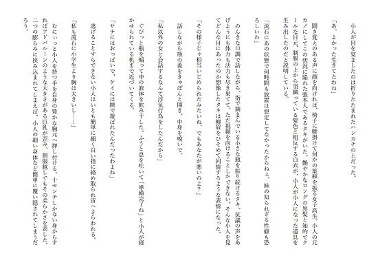 サンプル画像3:小人にされた元彼が三姉妹の共有玩具にされて酷い目に遭う話(HのHによるHな書き物を売る) [d_255049]