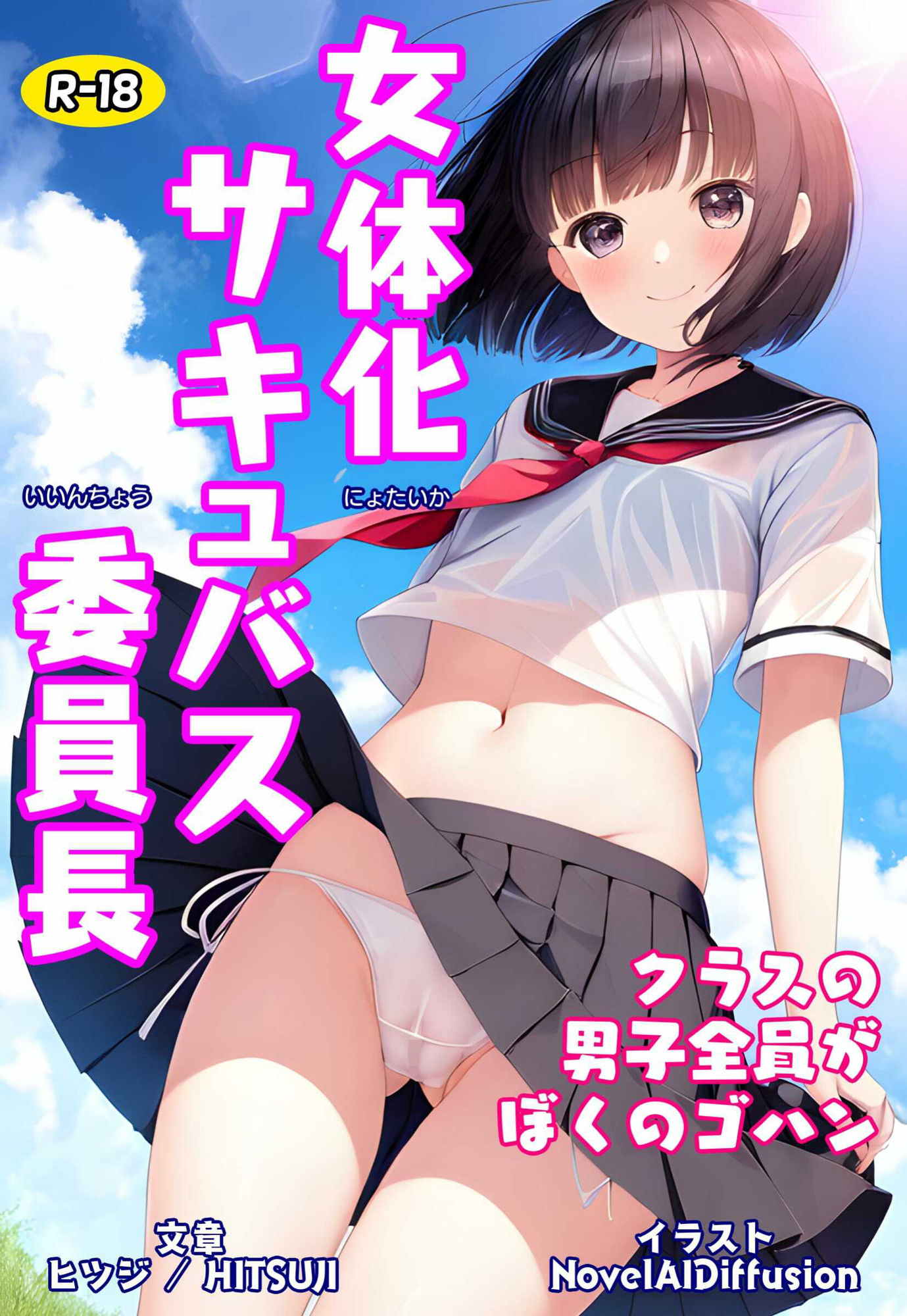 サンプル画像1:女体化サキュバス委員長 クラスの男子全員がぼくのゴハン(ひつじ牧場) [d_257518]