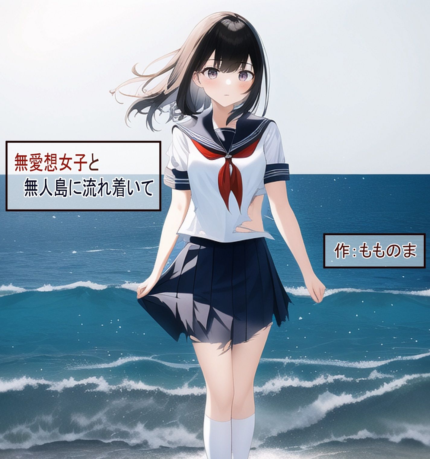 サンプル画像1:無愛想女子と無人島に流れ着いて(もものま) [d_257634]