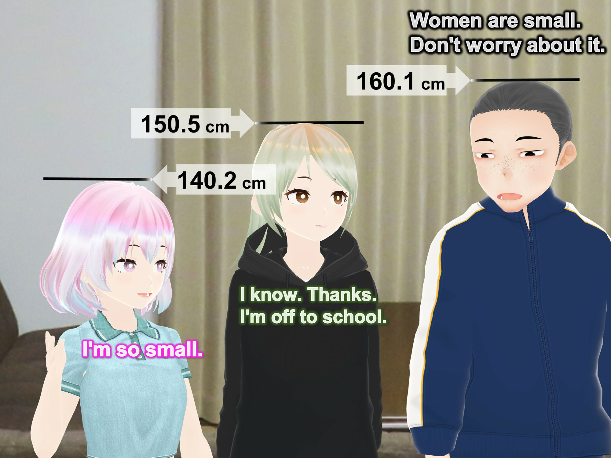 サンプル画像1:Outgrowing only girls， Overtake boys， Growth sound in cute sisters(女子成長クラブ) [d_258064]