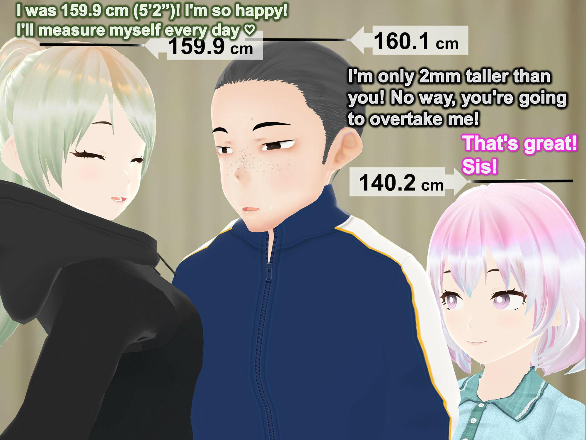 サンプル画像3:Outgrowing only girls， Overtake boys， Growth sound in cute sisters(女子成長クラブ) [d_258064]