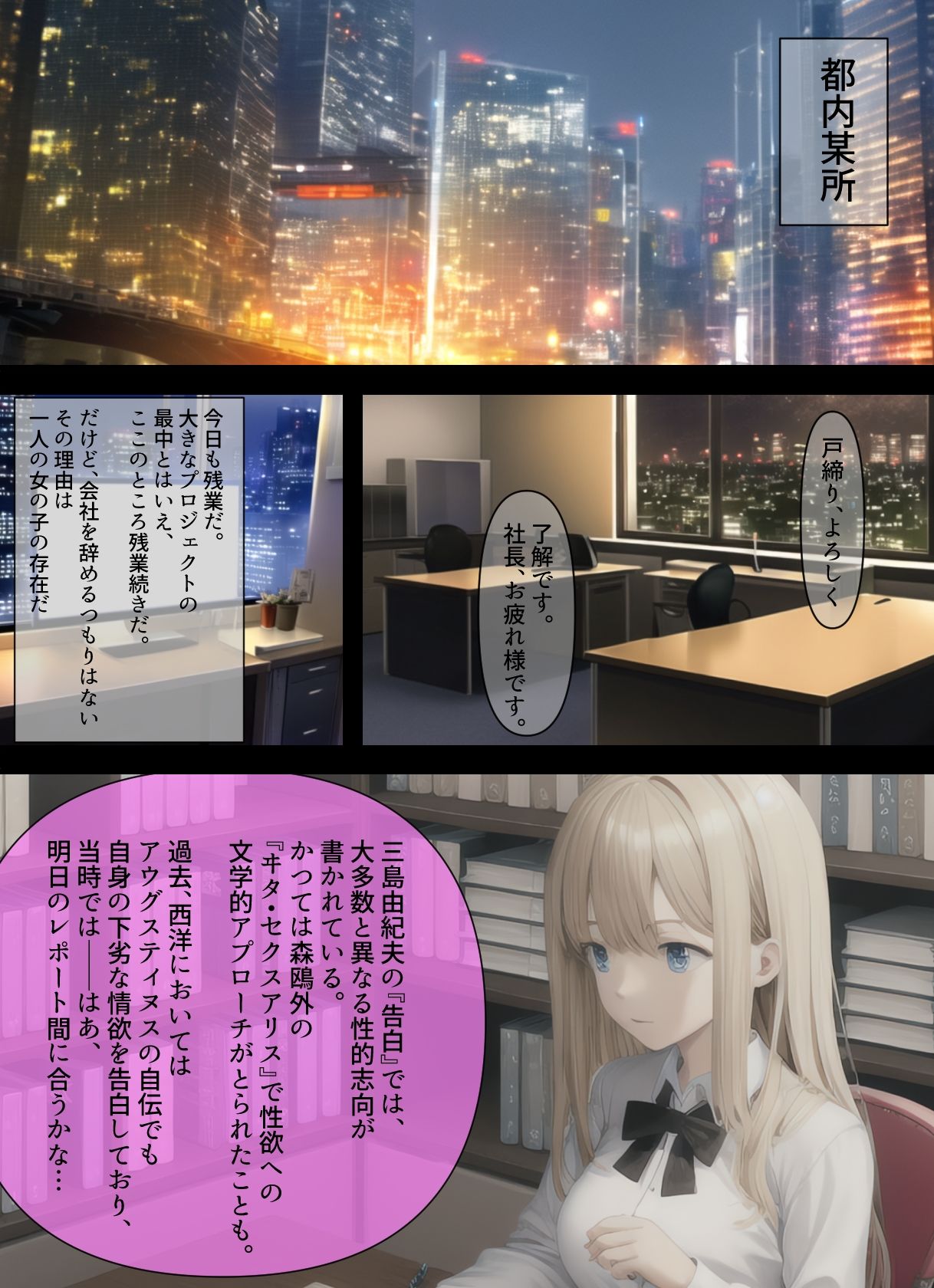 サンプル画像1:寝ている社長の娘をオナホのように使わせてもらう話(モダンタイムス) [d_259353]