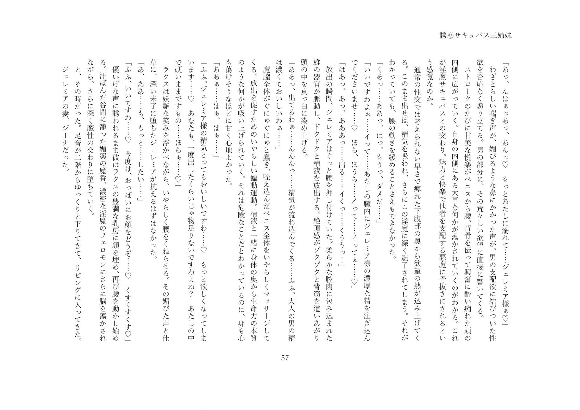 サンプル画像5:誘惑サキュバス三姉妹〜甘い罠に堕ちる村〜(近未来教養文庫) [d_259906]