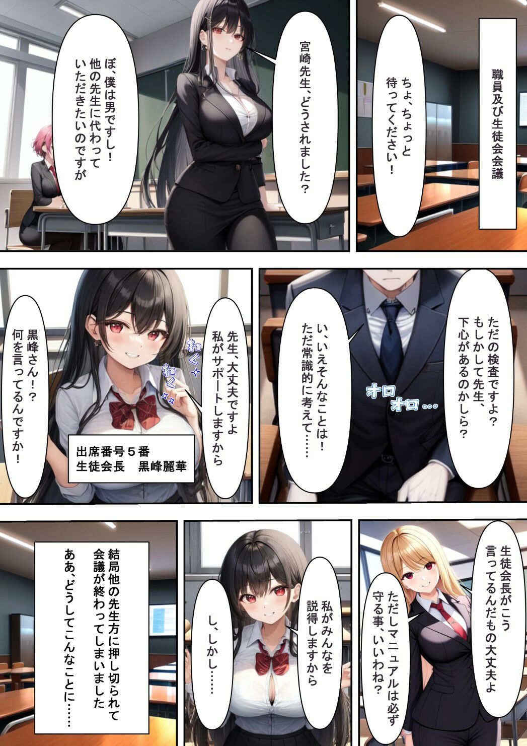 下着検査でハメられた！？〜女子校唯一の男性教師が生徒会長にハメられる話〜