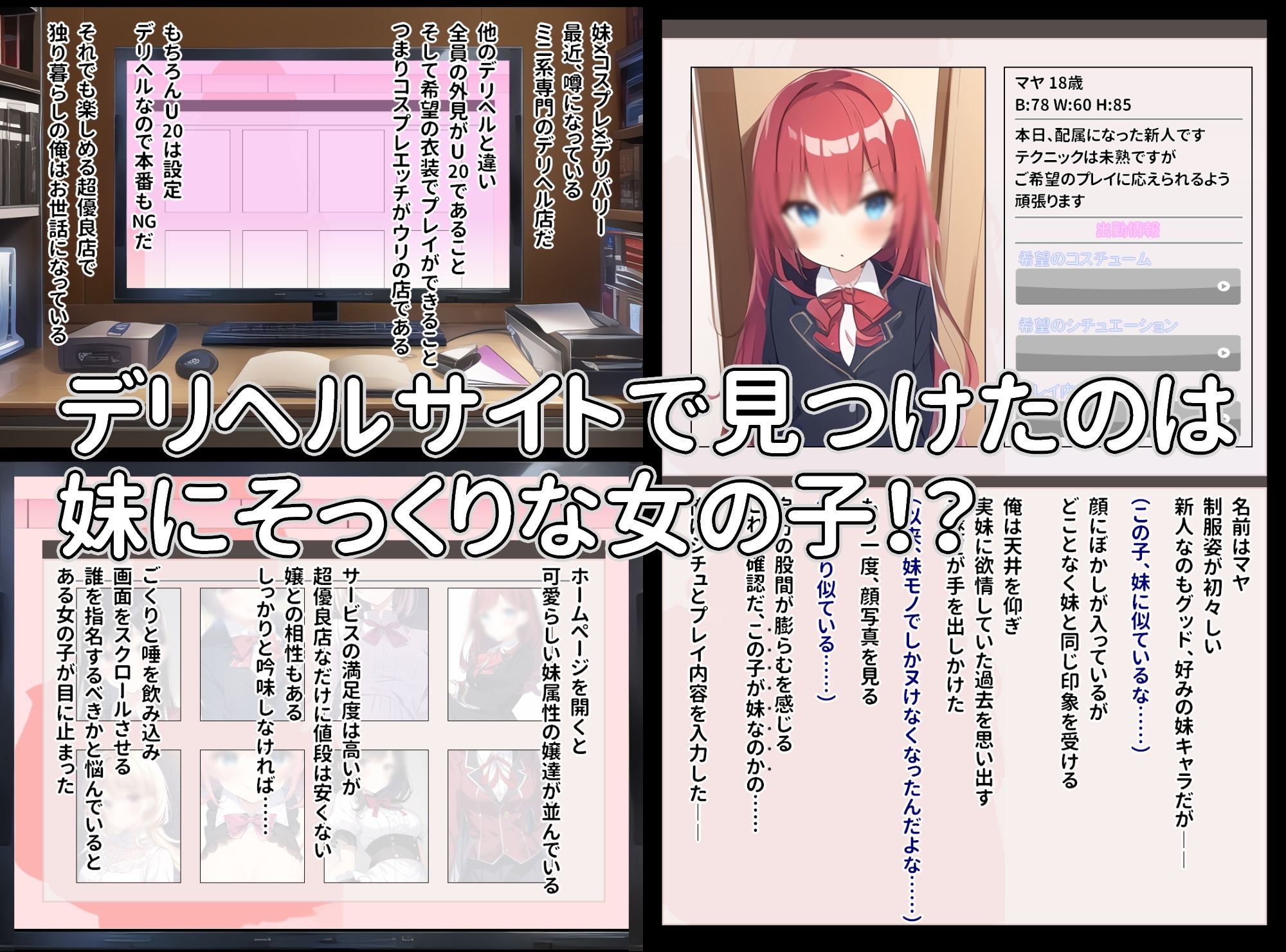 サンプル画像1:妹コスプレ×デリバリー〜デリベルを呼んだら妹が来た話〜(珠桜研究所) [d_263950]