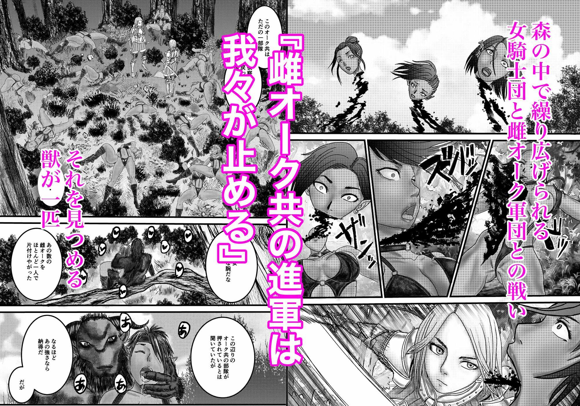 サンプル画像1:森の獣と女騎士団(有廣) [d_265465]