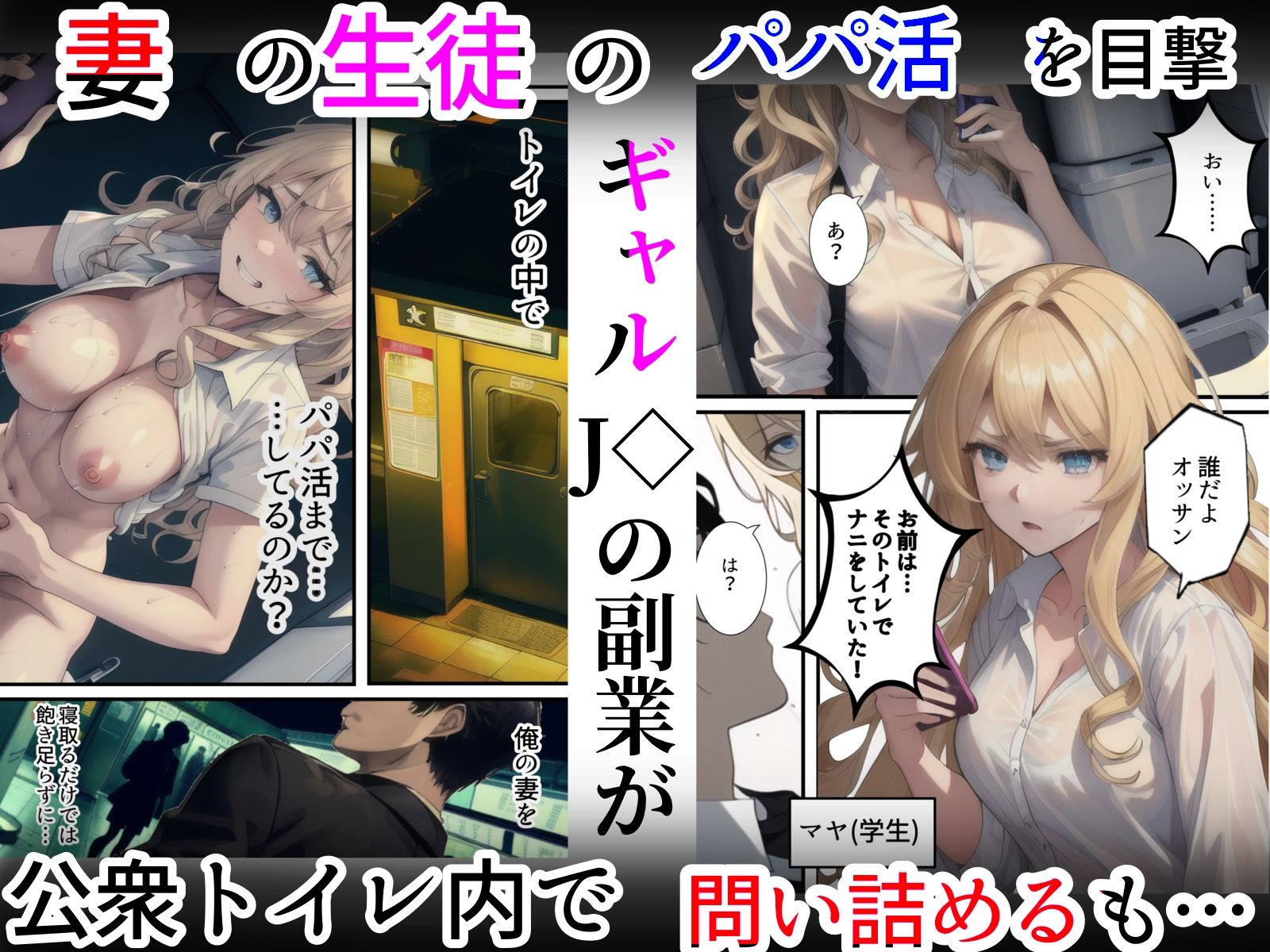 サンプル画像1:妻がパパ活アプリで同級生の男に寝取られた原因-嫁の女教師は生徒のギャルにパパ活でチャラ男パパ活アプリに登録され同級生に寝取られる。旦那の俺は「妻の寝取られ」を見せられながら生徒のギャルに犯●れ寝取られる話(寝取られるタマシギの一滴) [d_265925]