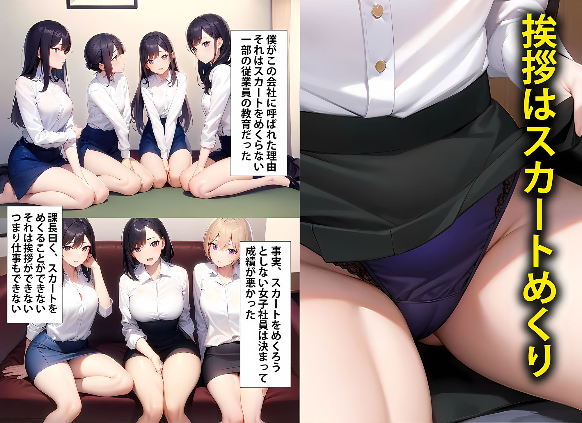 サンプル画像1:【驚愕】僕の働いている会社のOL女子社員達はパンチラ見せて成績上げてくるのでガチで不思議(日替わりさん) [d_268344]