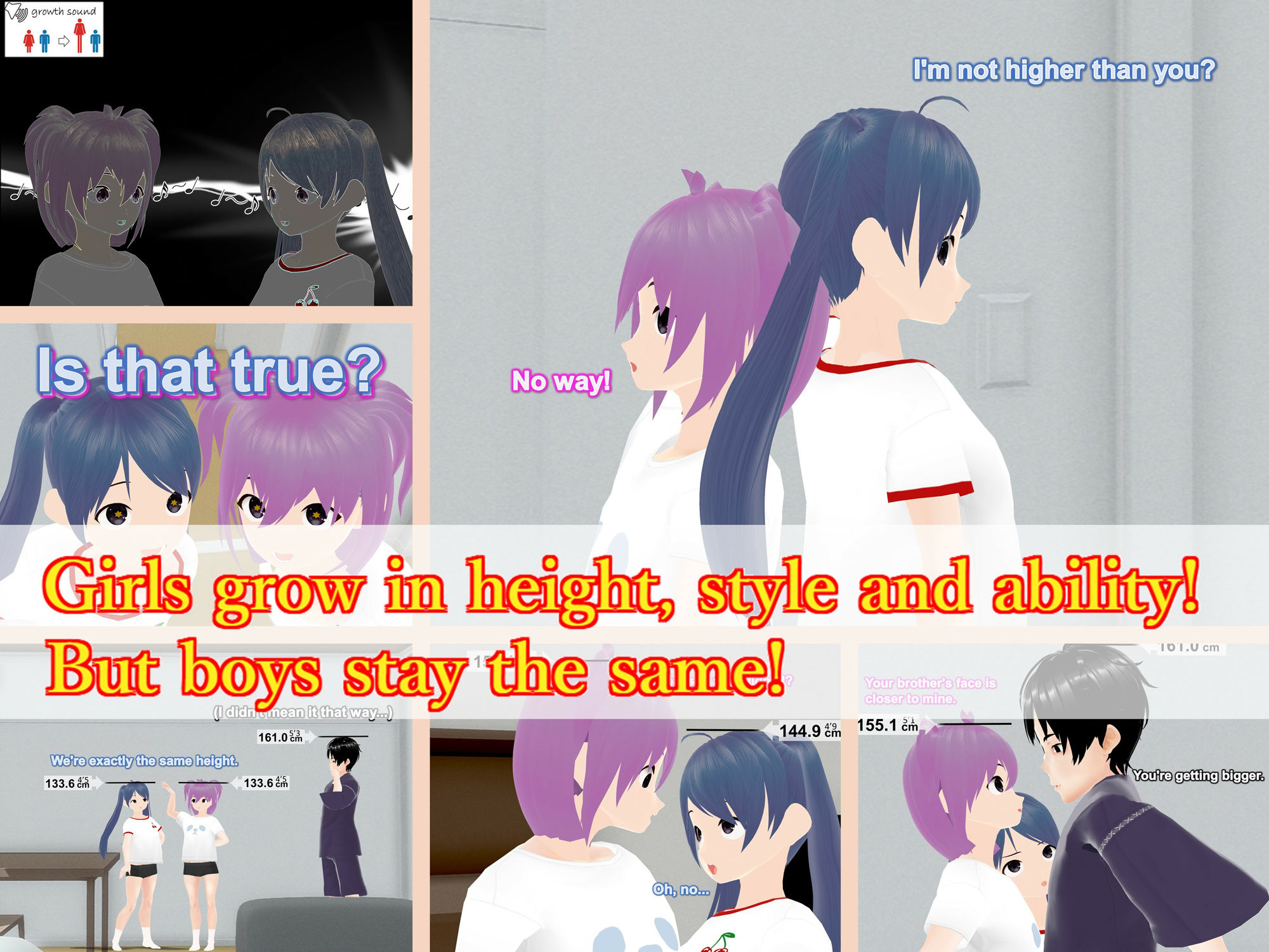 サンプル画像1:Only girls overgrow boys. Growth sound. Love rival Arc(女子成長クラブ) [d_268615]