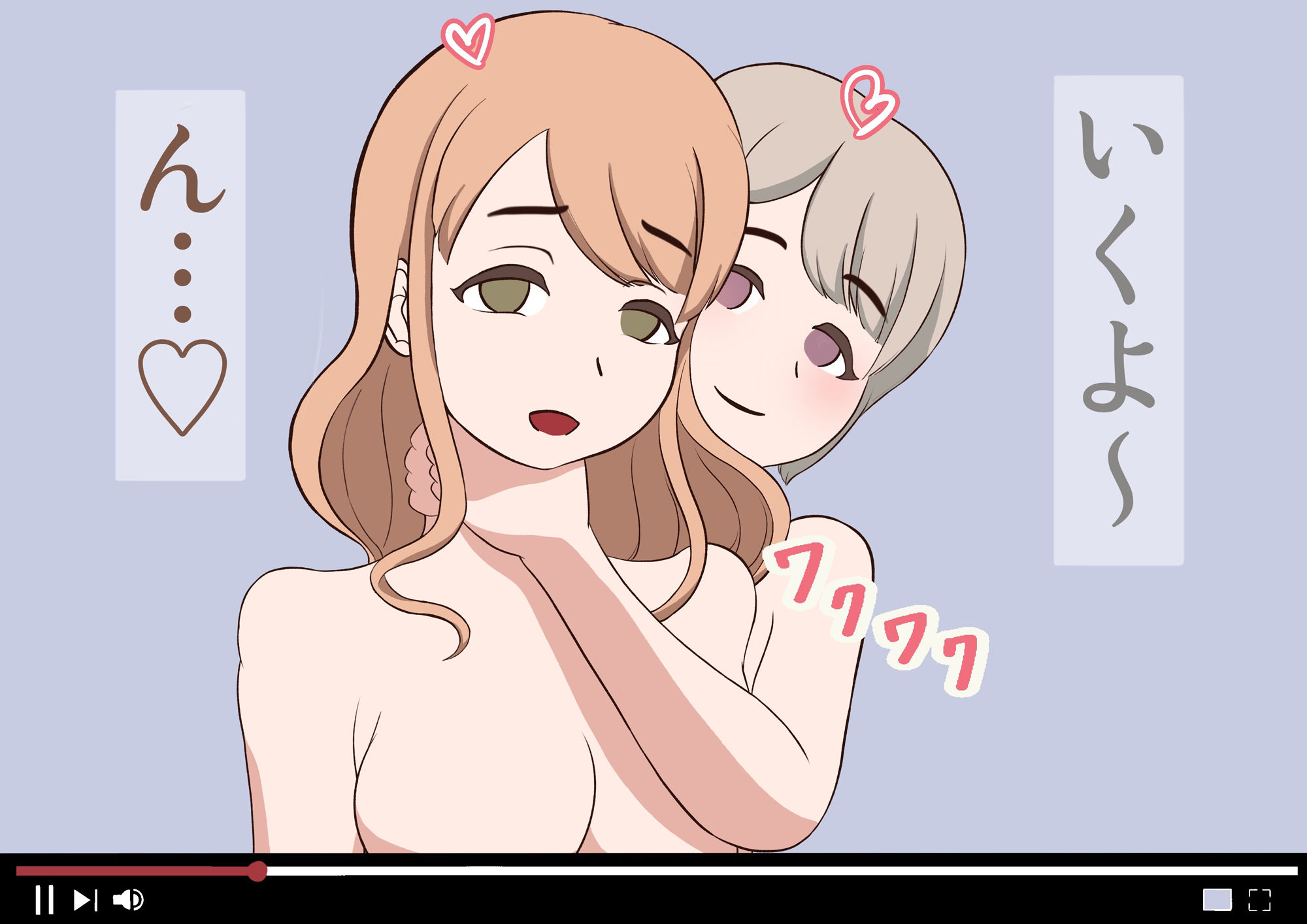 サンプル画像2:ふたなりレズカップルの首絞め生配信(むずらいと) [d_269314]