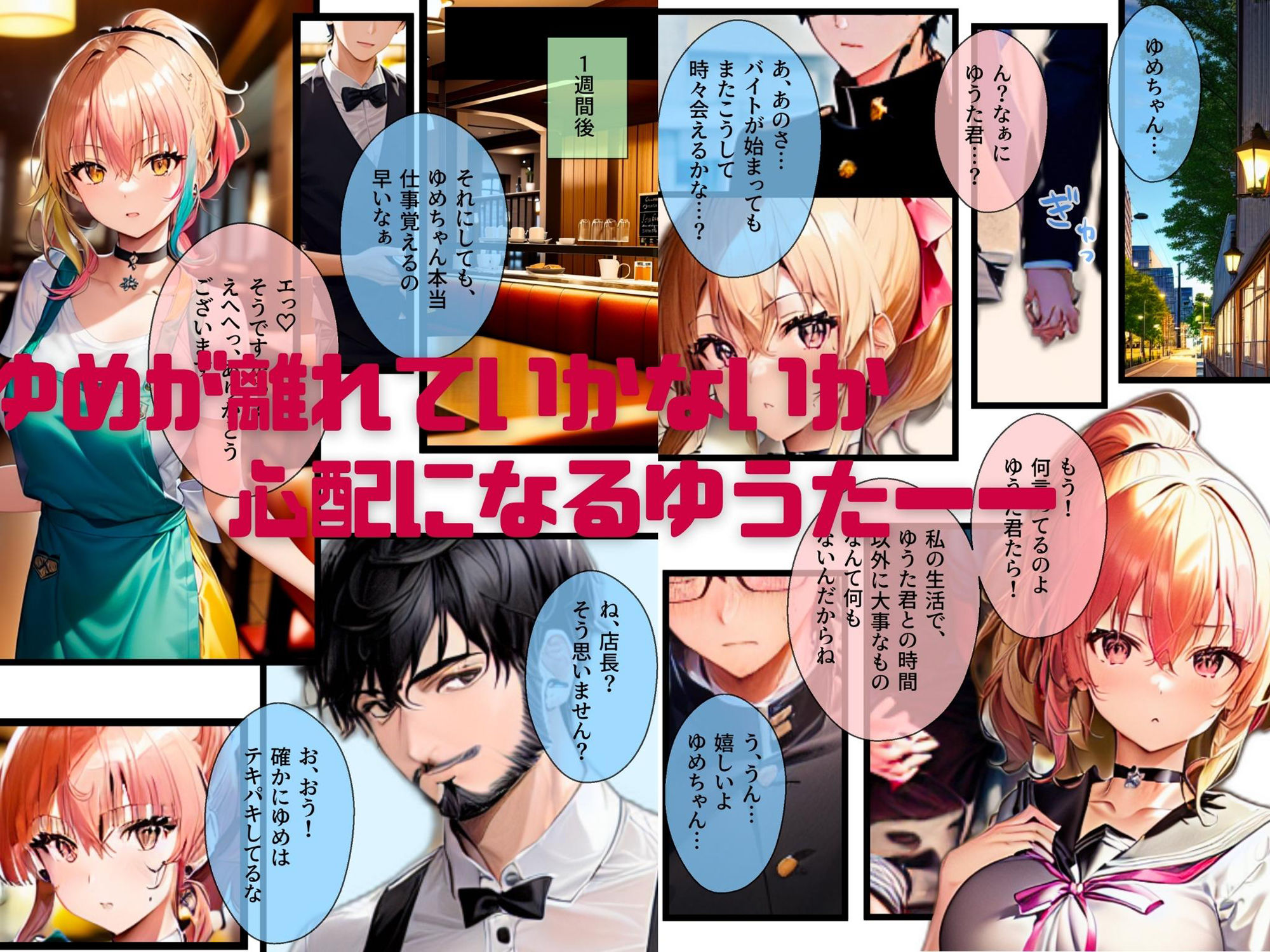 サンプル画像4:ぼっち・ざ・ふぁっく！2〜彼女になった陽キャ美少女処女ビッチとらぶらぶファミレスデート！でもそこでバイトを始めた彼女が屈強な店長に狙われて寝取られたのでやっぱりビッチでした(わからせマン) [d_274627]