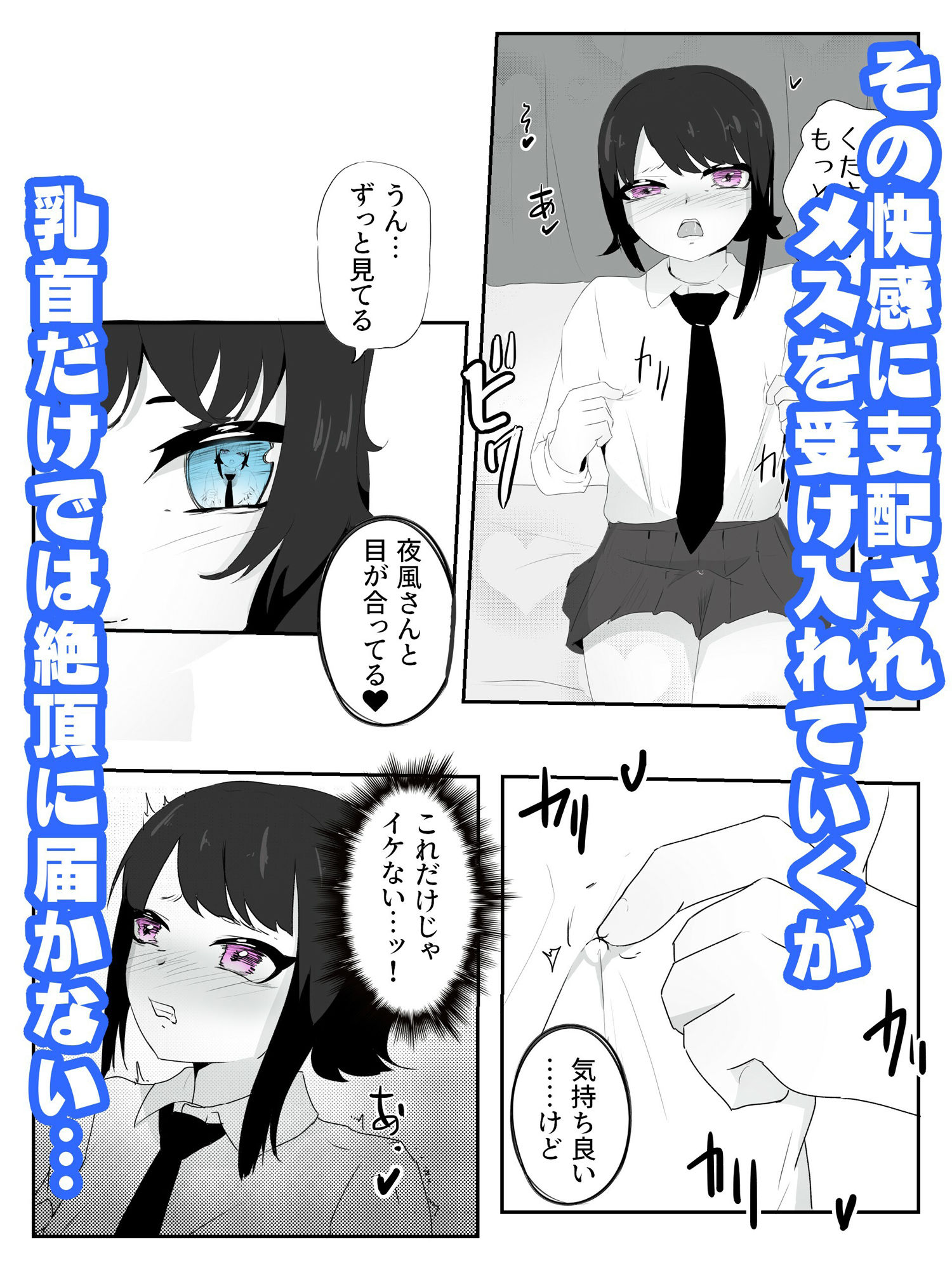 サンプル画像3:男の娘はスカートで乳首オナニーを強●される 雌ホルモン増幅中！ – 2(青。) [d_275235]