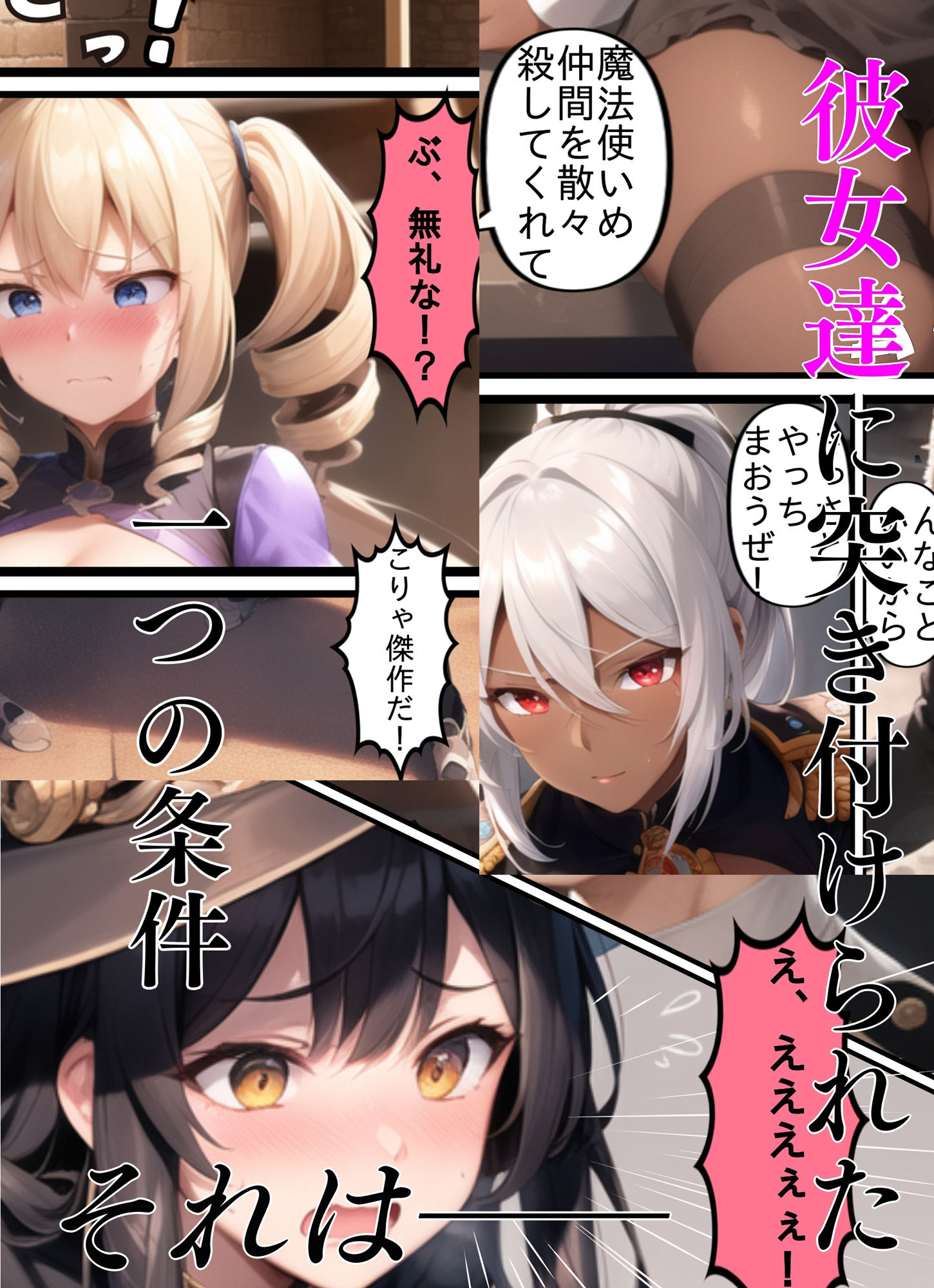 サンプル画像2:捕虜になった魔法使い達〜『お前が犯●れれば仲間に手を出さない』そう、問われたら？〜(AIでも愛はある) [d_276806]