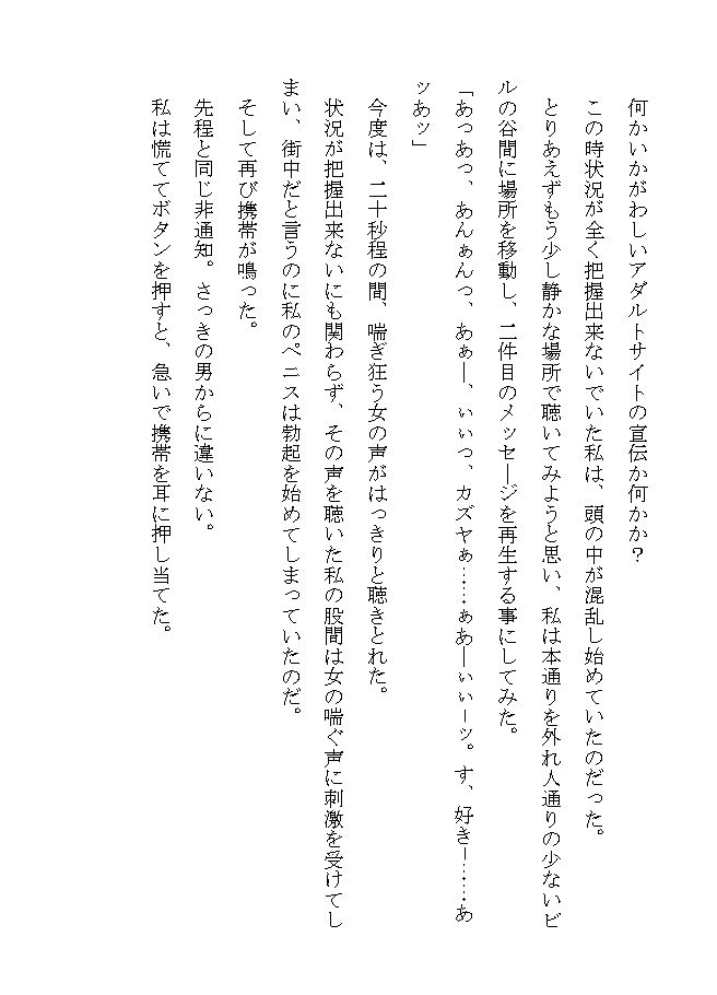 サンプル画像4:妻だけが知らない寝取られ生活(エロ小説研究会) [d_278340]