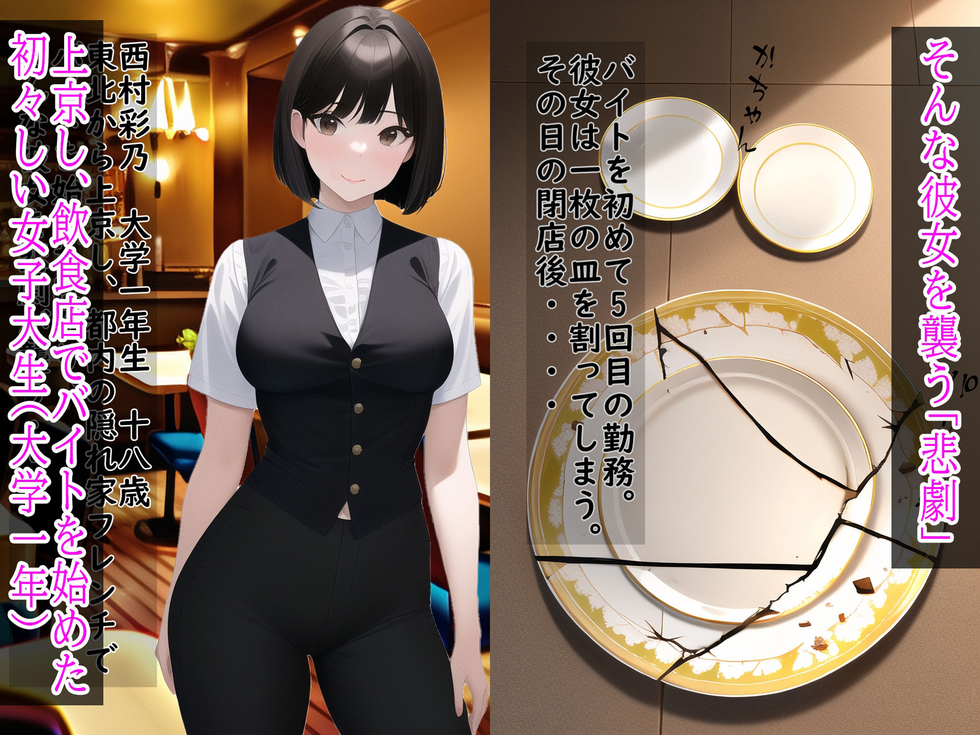 サンプル画像1:カラダで弁償！ブラックバイトの餌食になったJD〜西村彩乃編(女子大生が好き。) [d_278406]