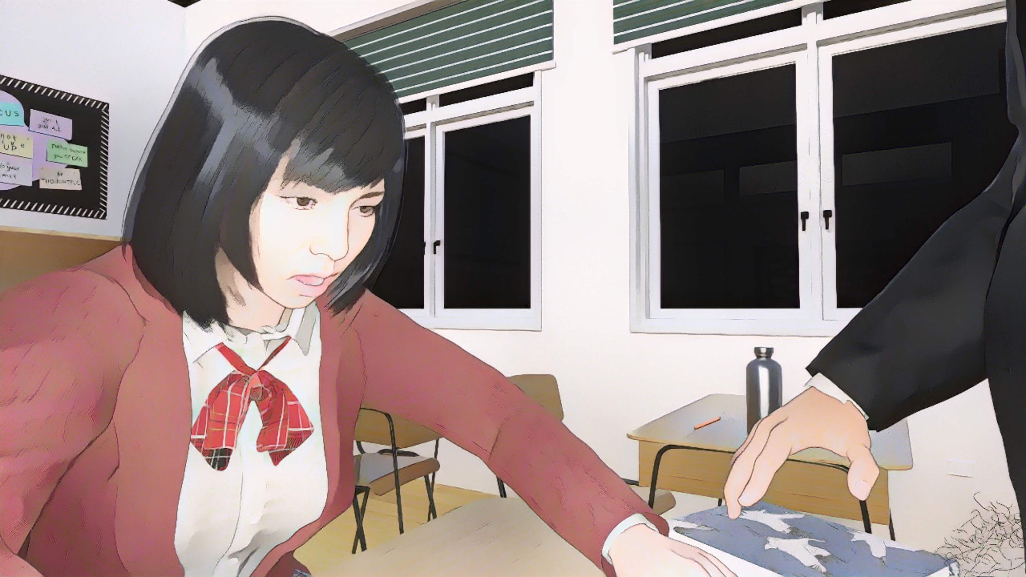 サンプル画像1:担任の教師から居残りだと言われ媚薬を飲まされ快感に溺れてしまった私(T＆A) [d_281528]