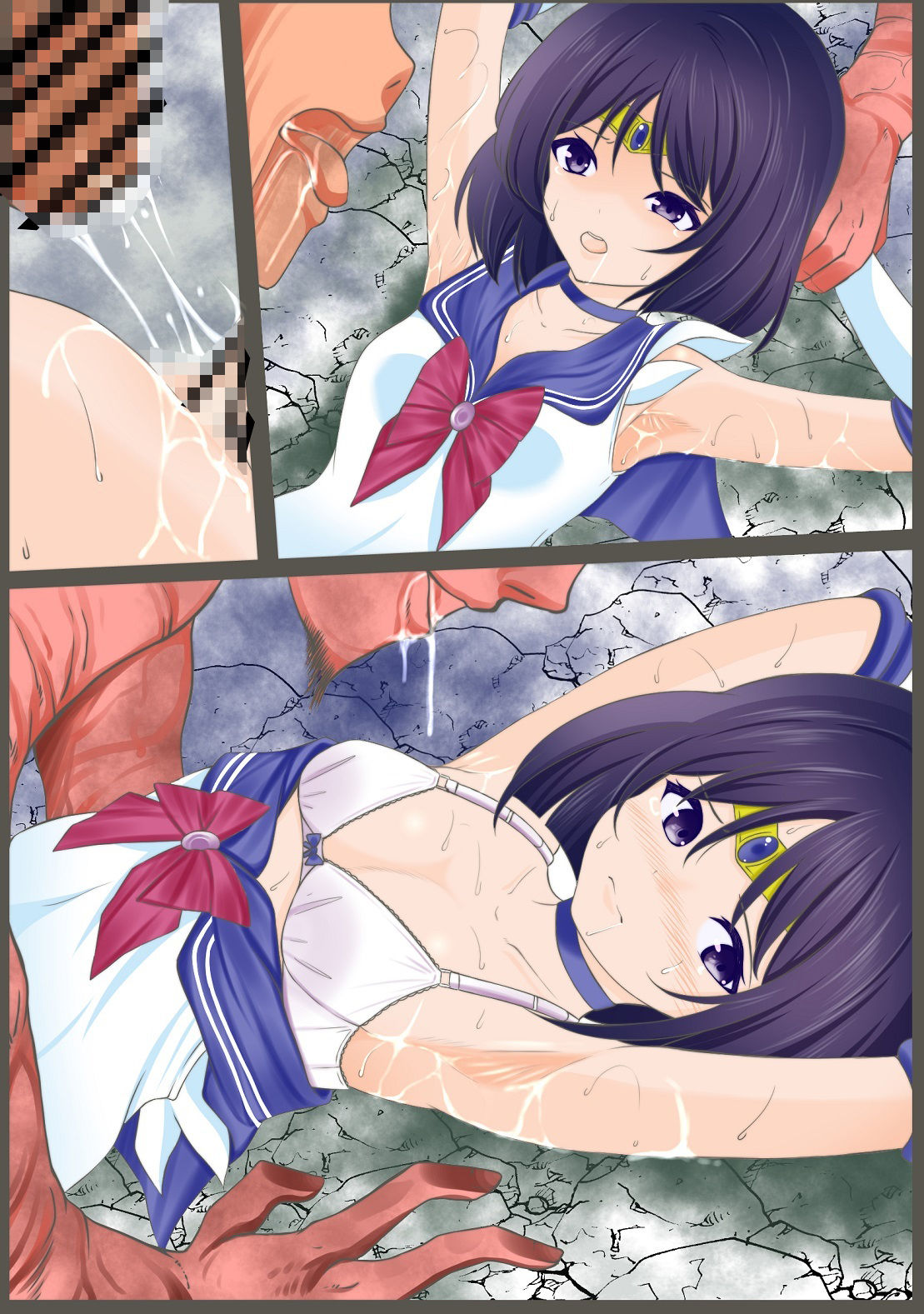 サンプル画像3:救った街の男達に腹パンされレ〇プされるセーラ〇サターン(宵星ヒカリ) [d_282510]