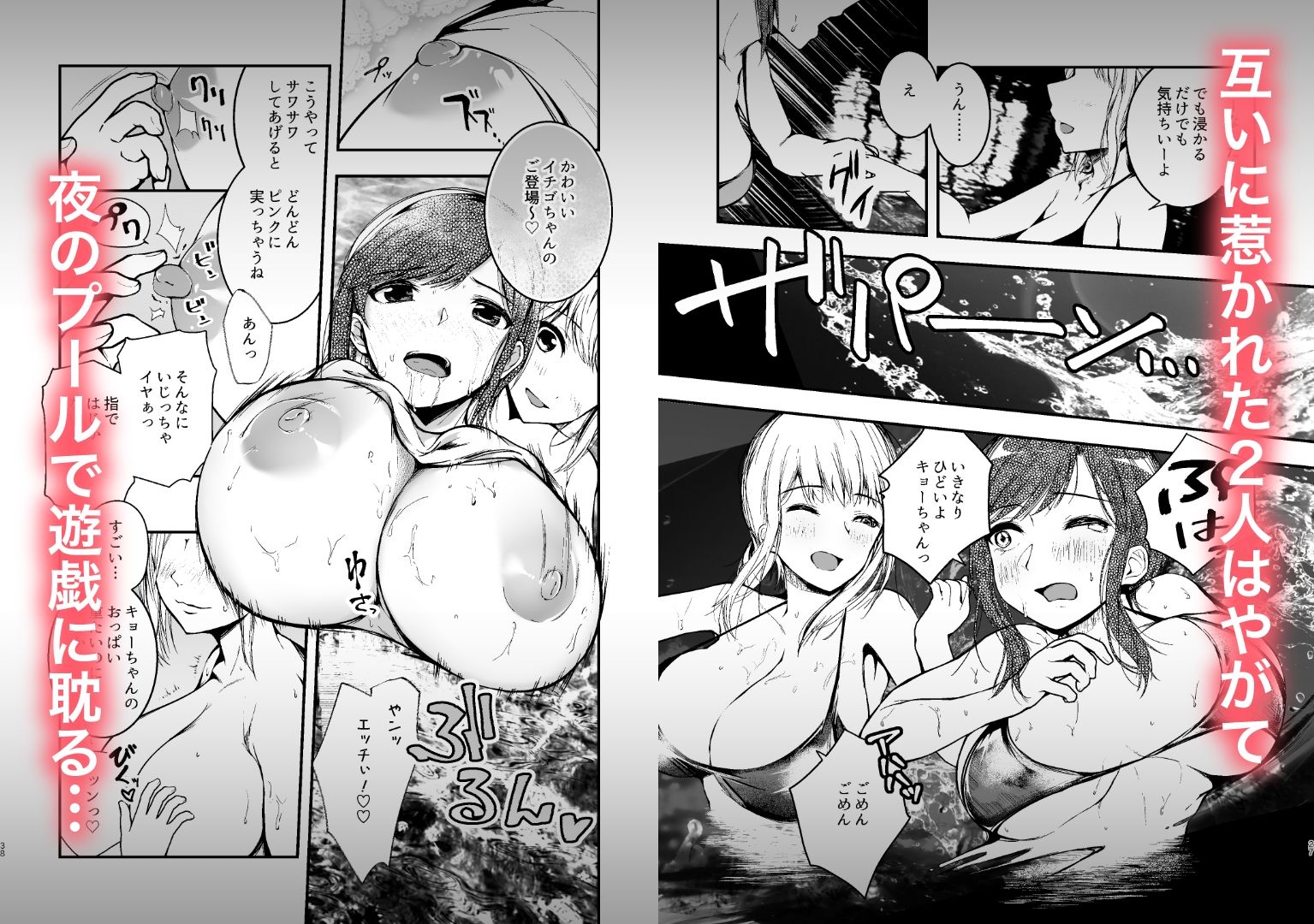 サンプル画像3:旗とプールとマスクメロン(マリアの採血) [d_283840]