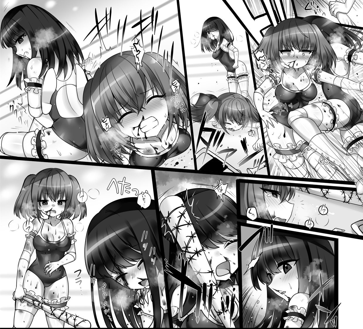 サンプル画像4:学校で女子プロレス！ 全員失神失禁 情け容赦なし編(妄幻想プラン) [d_284874]