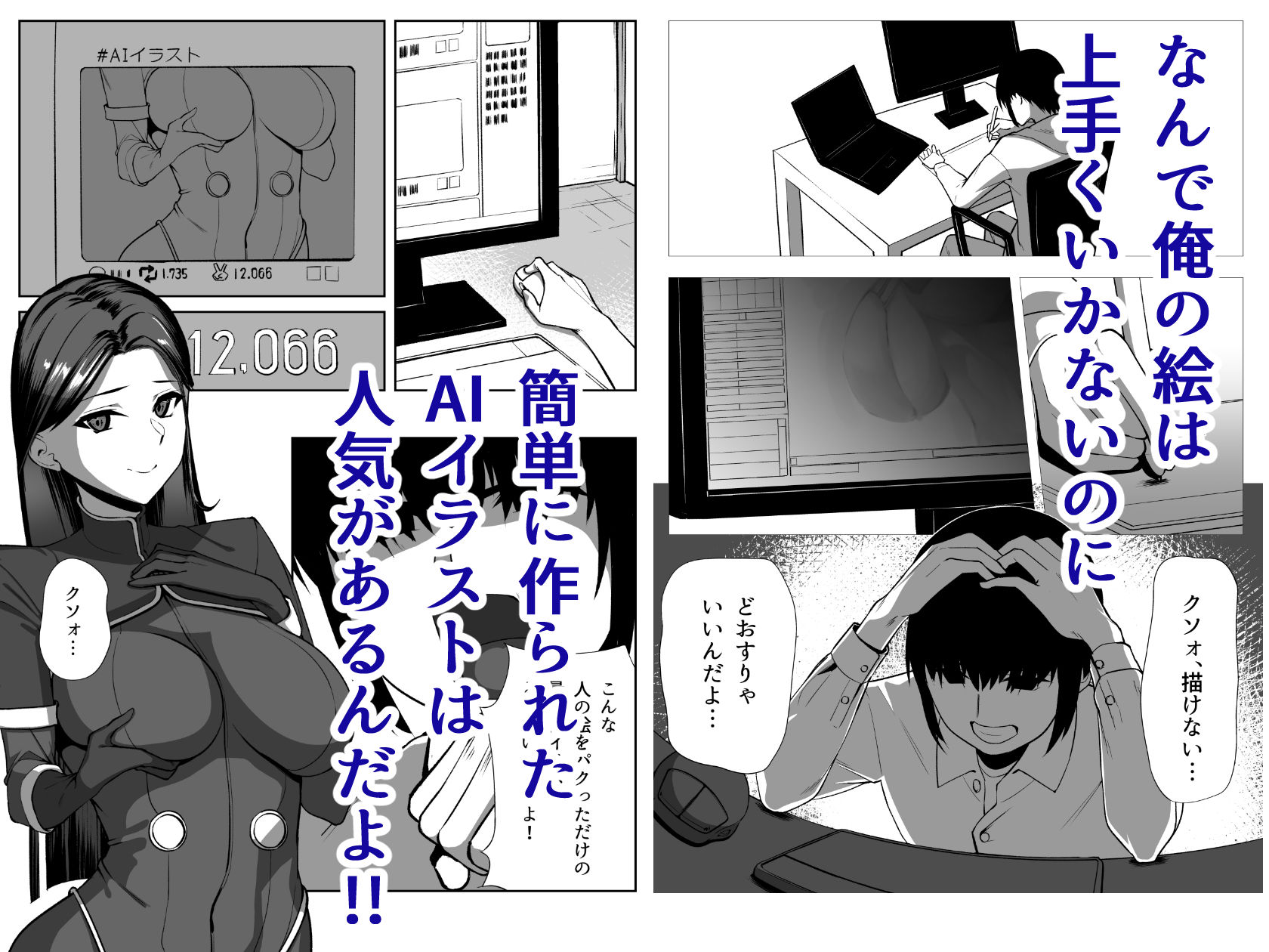 サンプル画像1:俺はAI女を屈服させる(のんべんだらり) [d_286841]