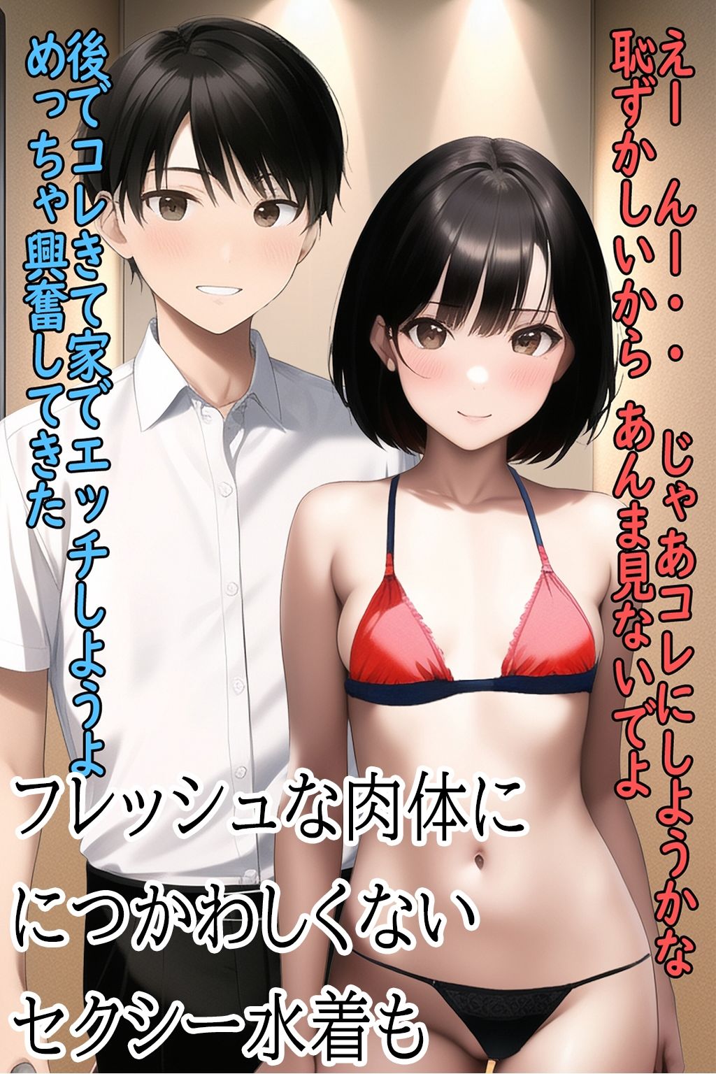 サンプル画像3:少女水着試着室〜夏制服の水着試着編(ジュニアブラが好き。) [d_288662]