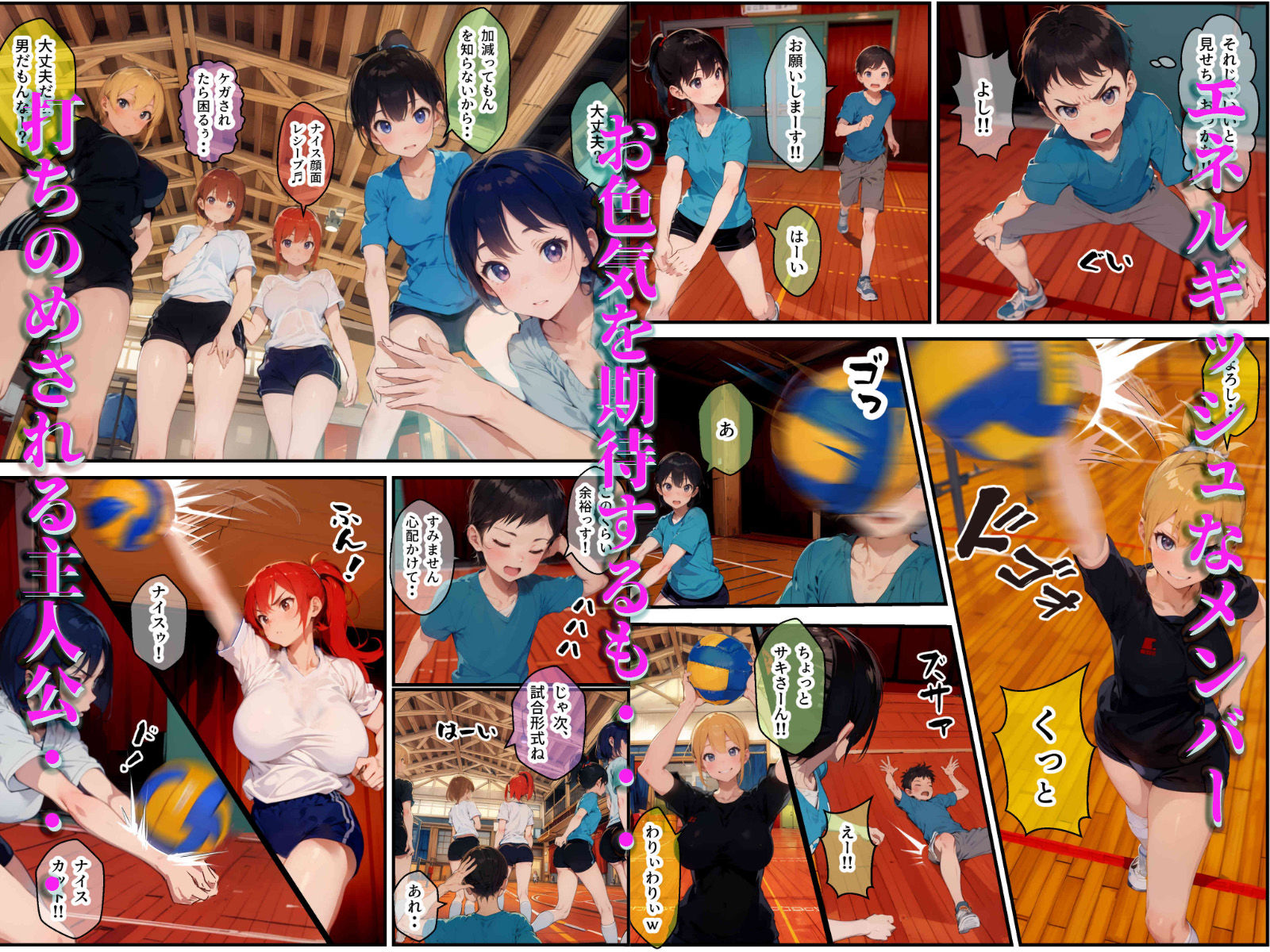 サンプル画像2:ママさんバレーに突撃したら精液むしり取られた話(行け！軟中柔道部) [d_290799]