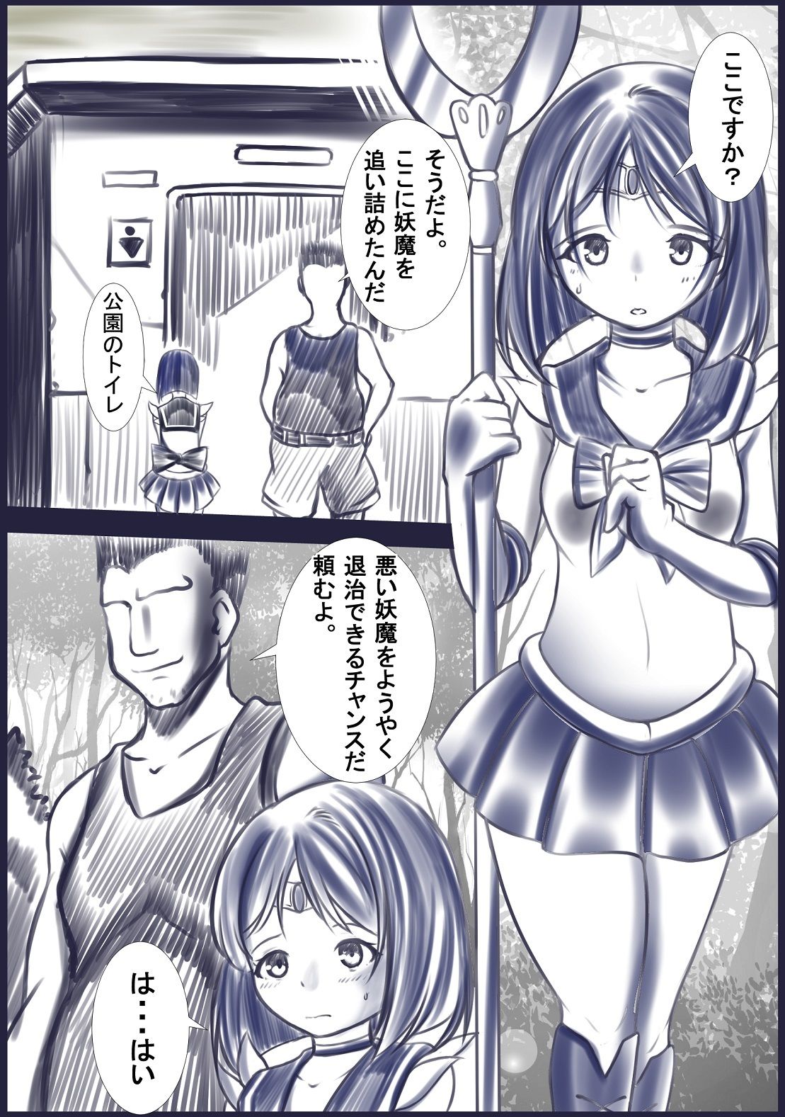 サンプル画像2:公衆便所に連れ込まれ強●されるセーラ〇サターン(宵星ヒカリ) [d_291031]