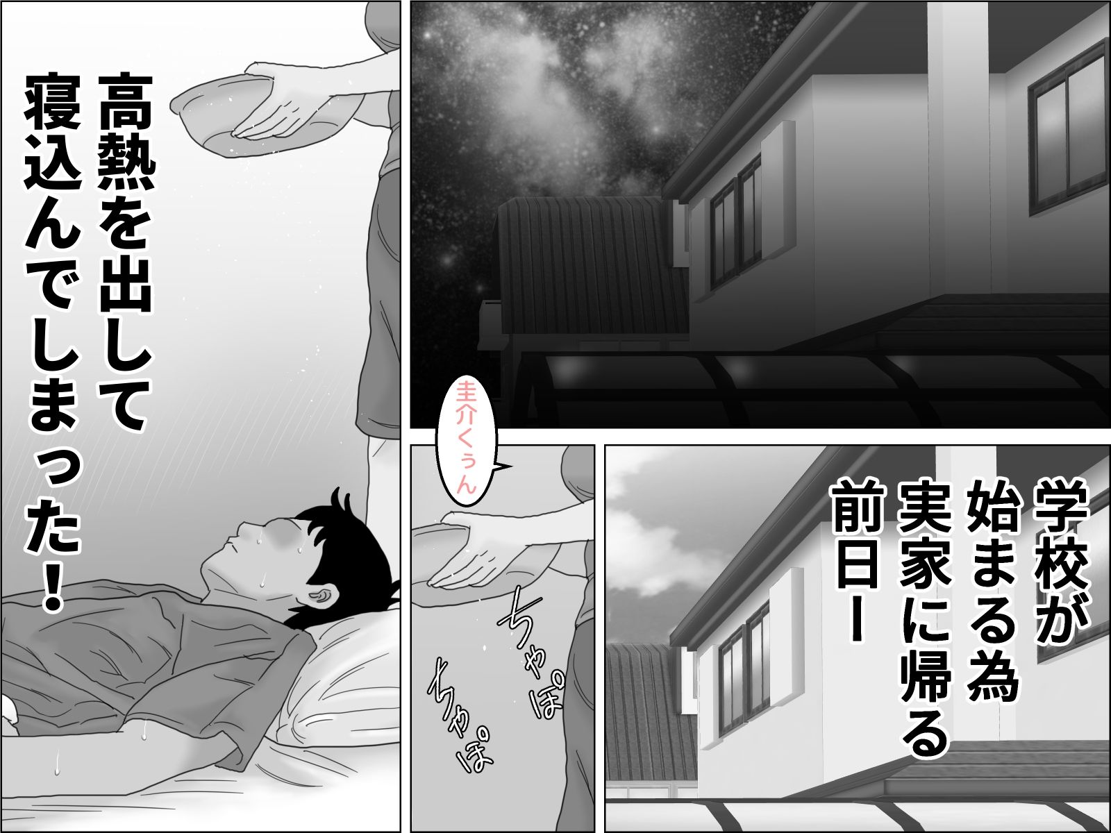 サンプル画像3:夏の想い出 モノクロ版(干し椎茸) [d_291953]