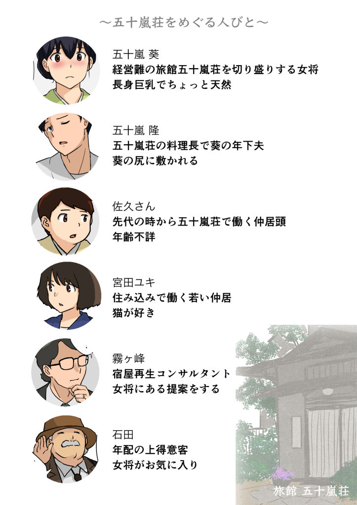 サンプル画像1:崖っぷち女将の隠巨乳(五人美人) [d_292394]