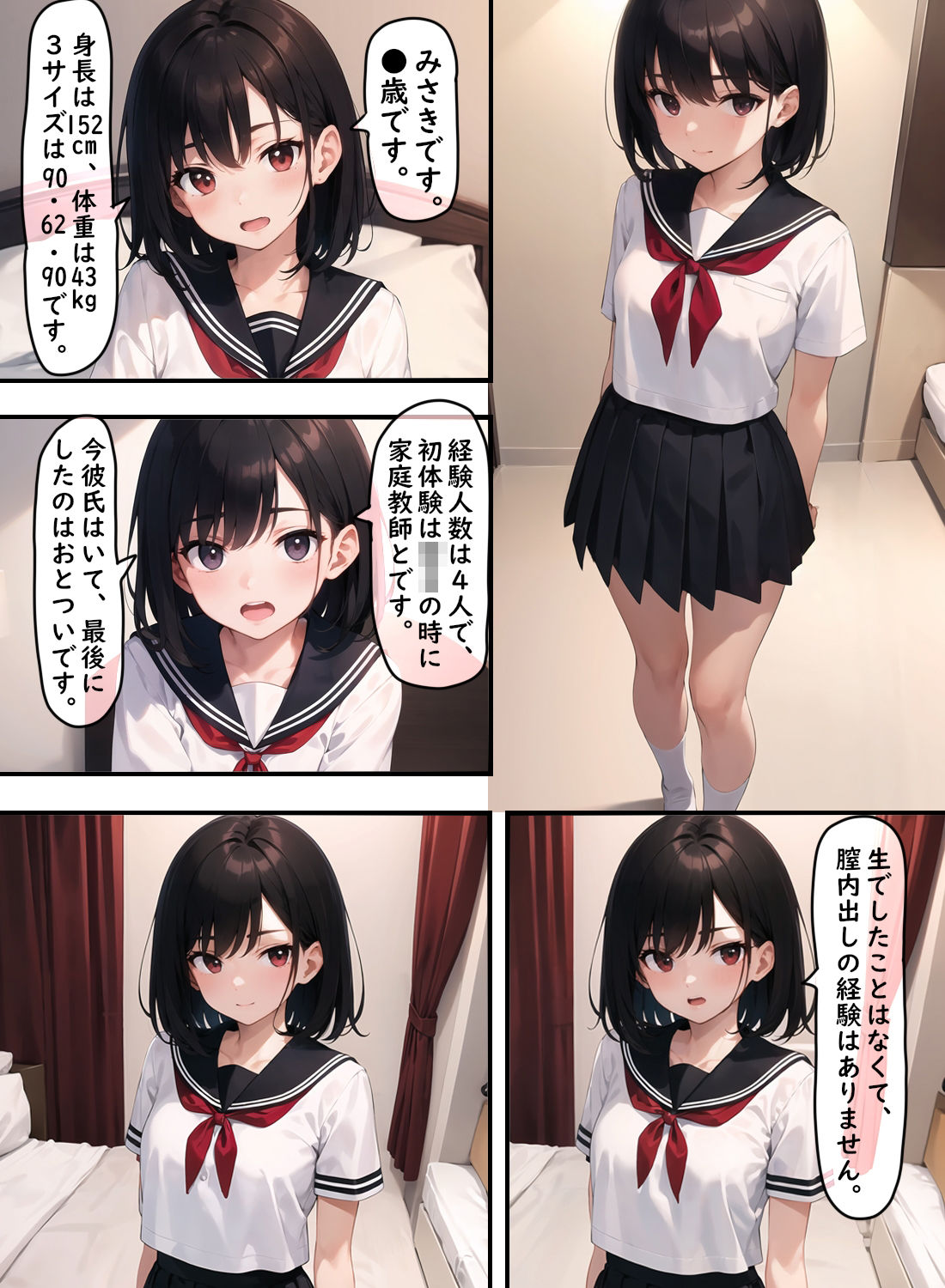 サンプル画像2:彼氏持ちの女子校生と寝取り援交セックス(AI漫画創作倶楽部) [d_292520]