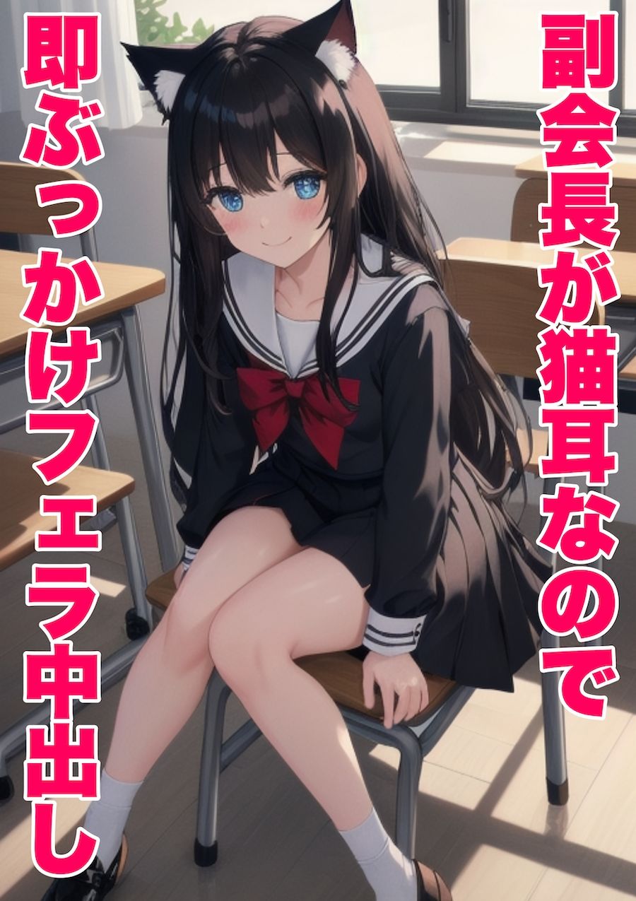 サンプル画像2:副会長が猫耳なので即ぶっかけフェラ中出し(あああ本舗) [d_296171]